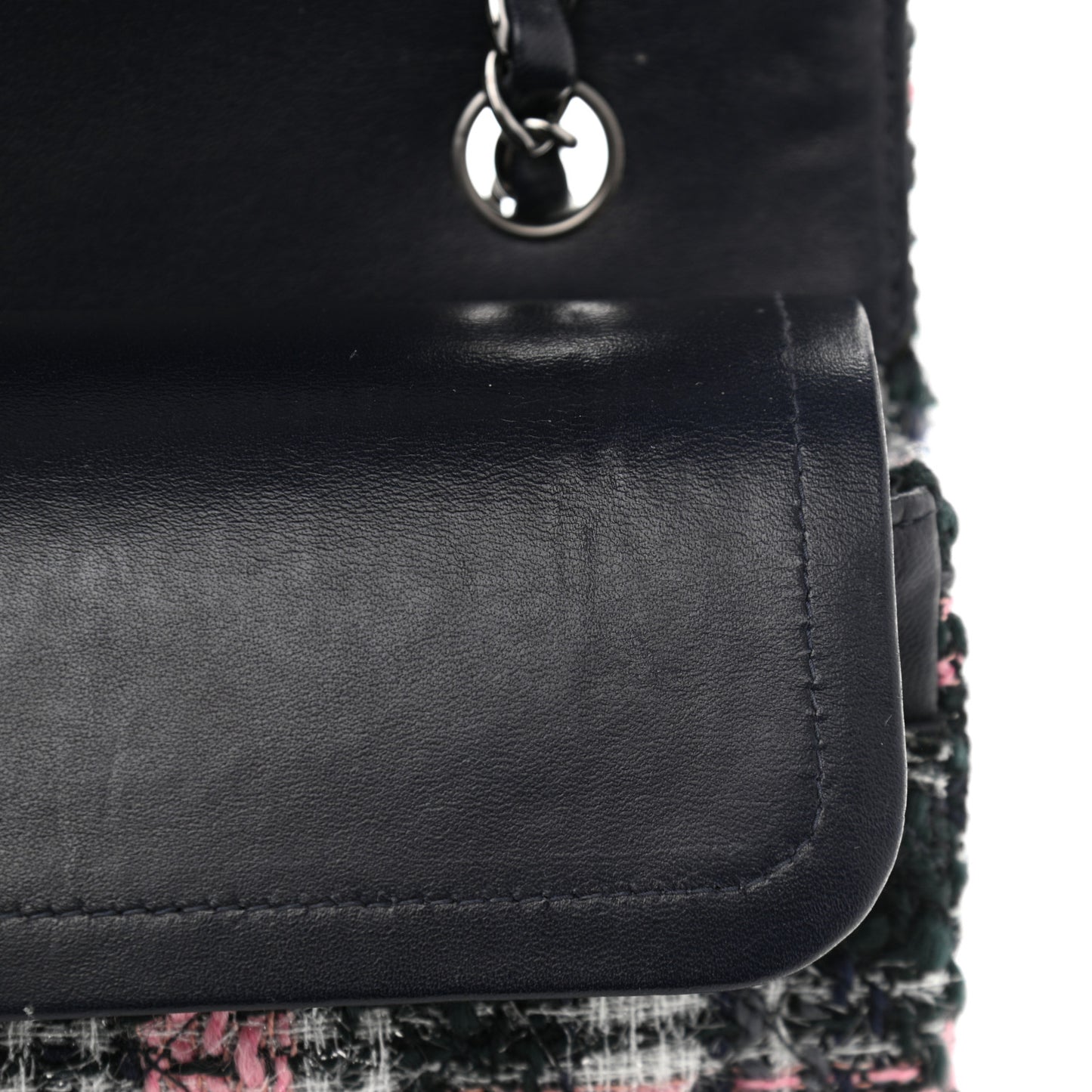 Tweed Quilted Medium Double Flap Multicolor
