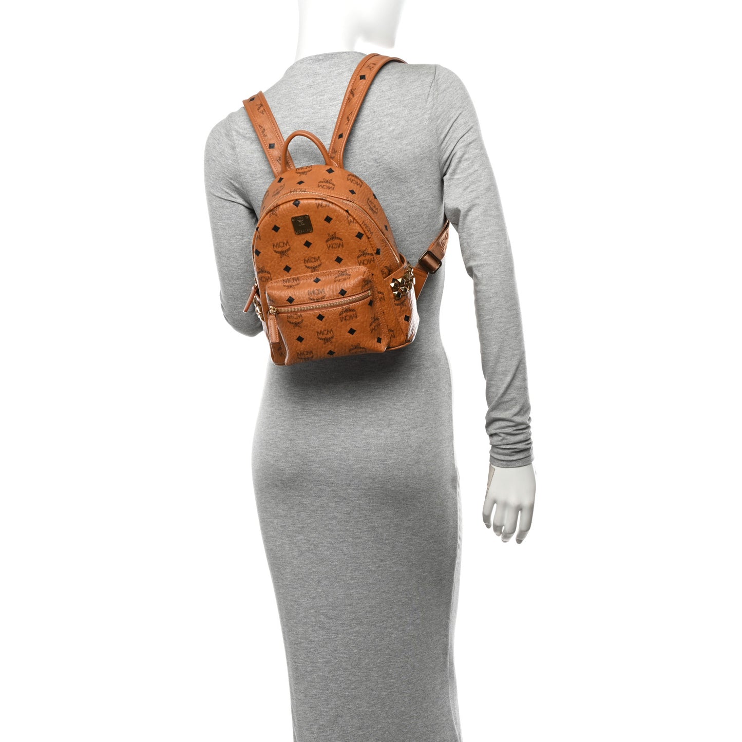 Visetos Side Stud Mini Stark Backpack Cognac
