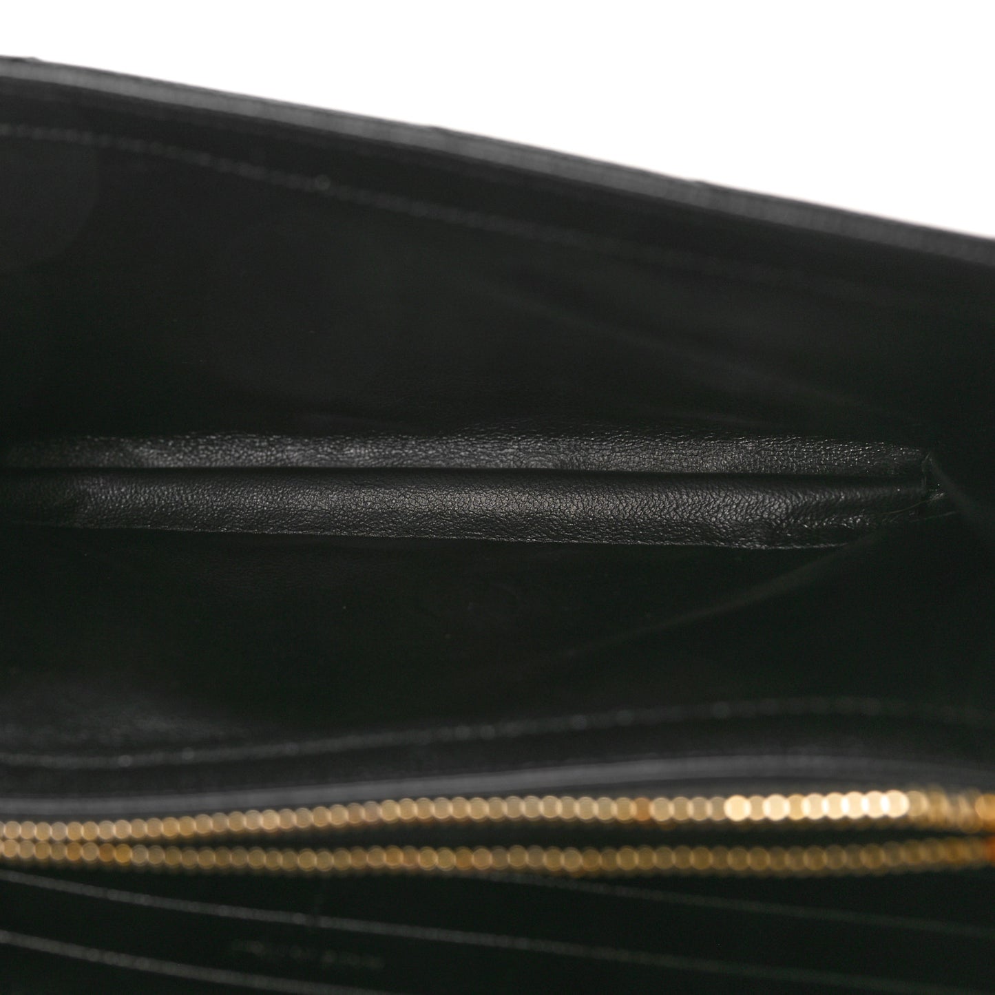 Grain De Poudre Matelasse Chevron Monogram Chain Wallet Black