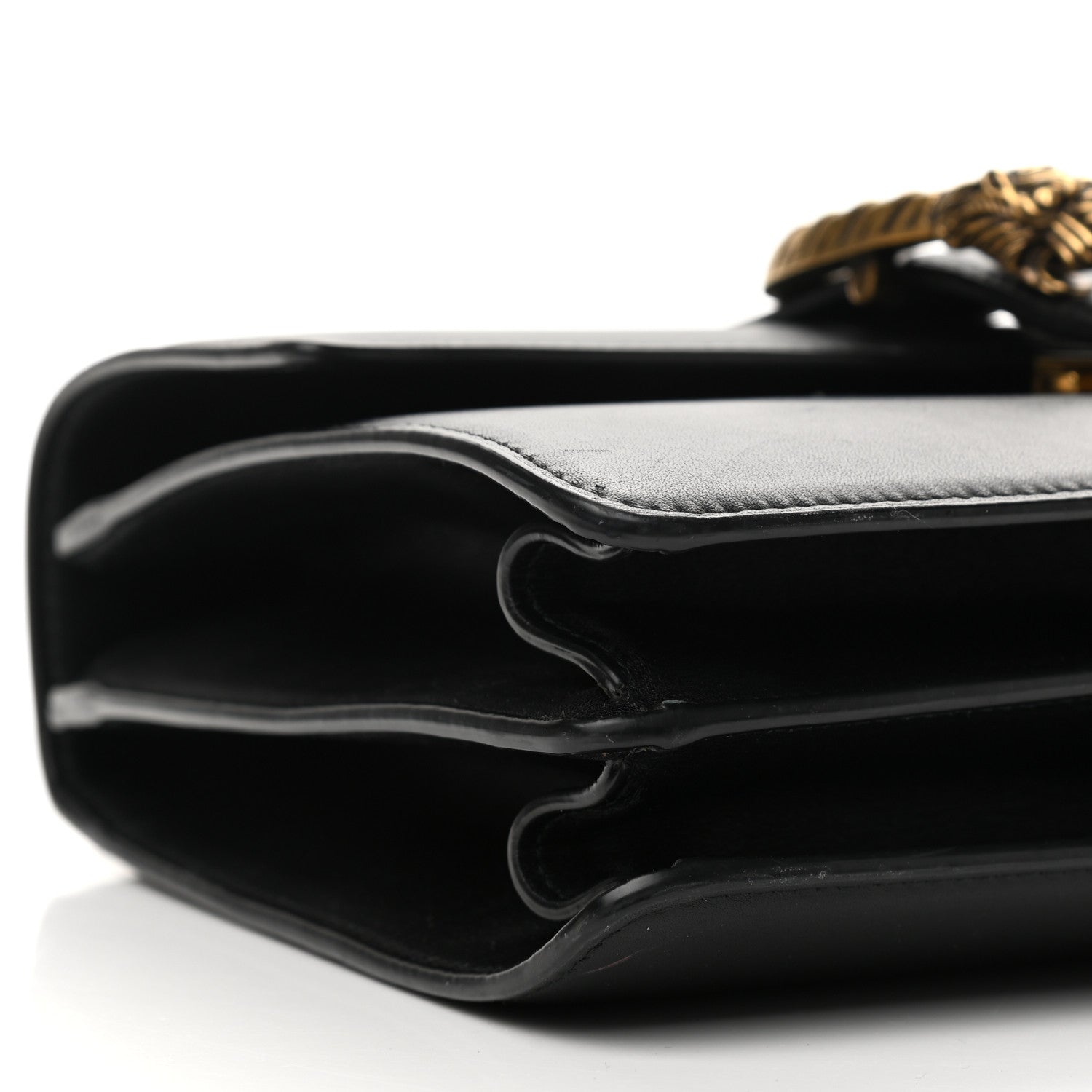 Gucci Moon Calfskin Web Medium Dionysus Bamboo Top Handle Bag Black 9 of 10