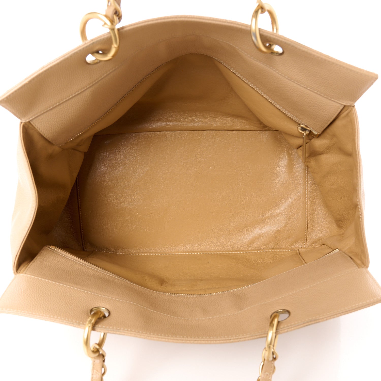 Chanel Caviar Quilted Grand Timeless Tote GTT Beige 5 of 14