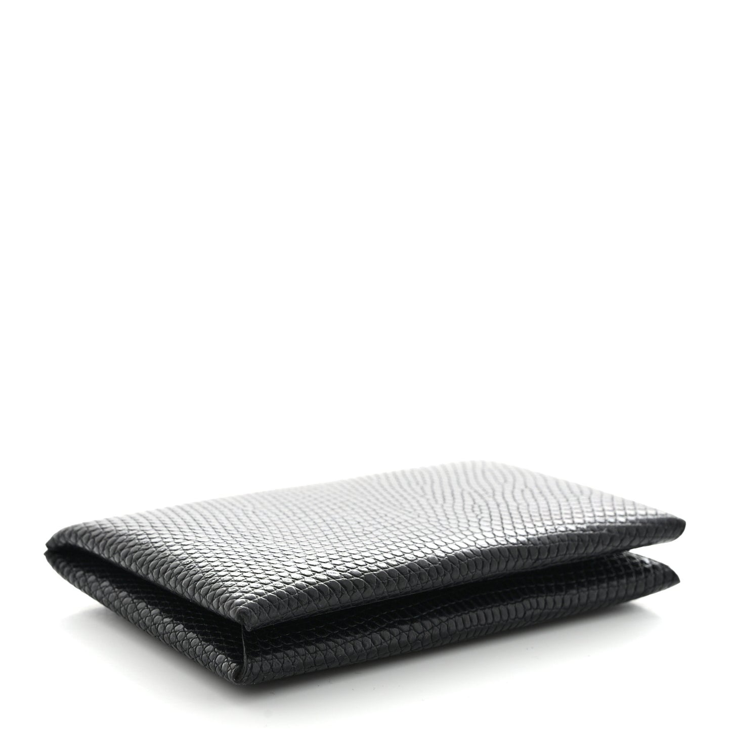 Lizard Calvi Card Case Black