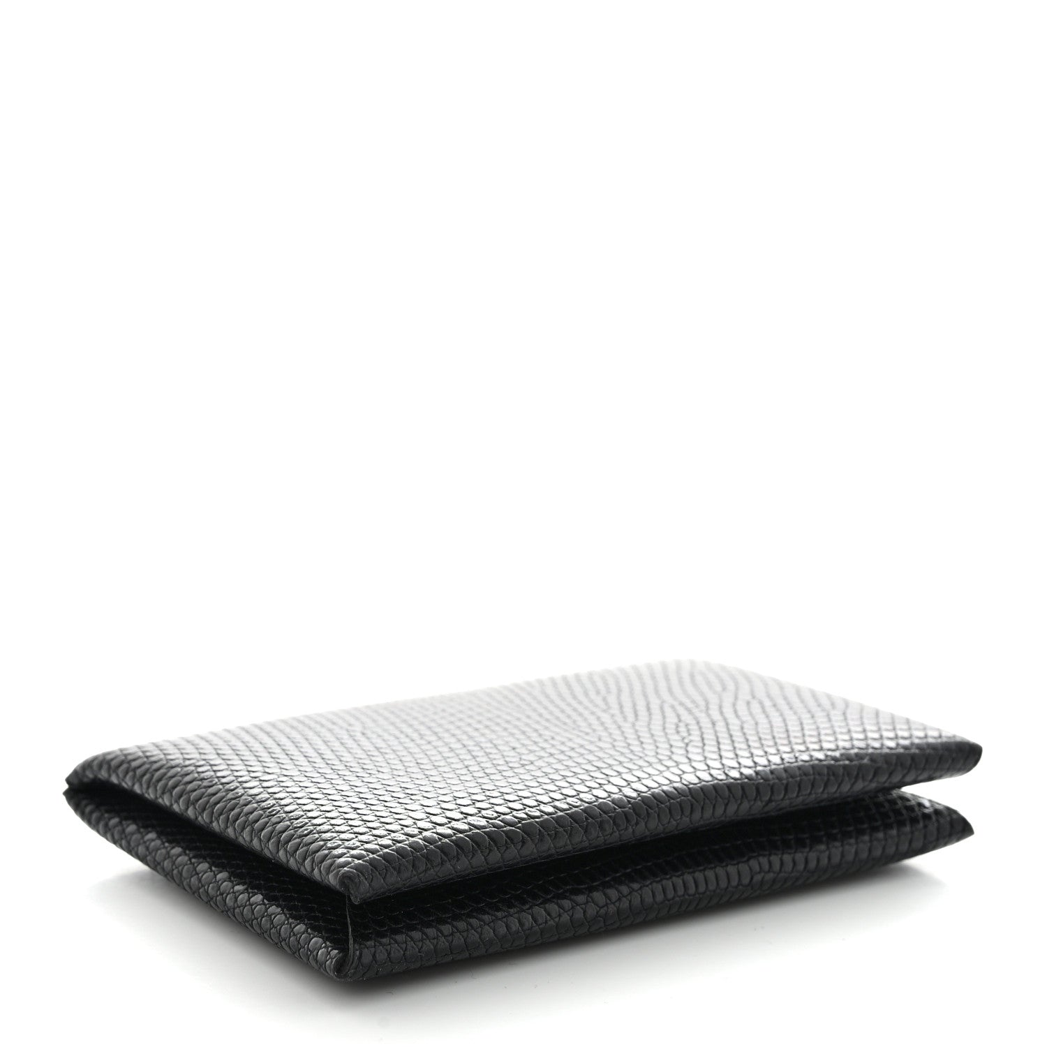 Hermes Lizard Calvi Card Case Black 4 of 7
