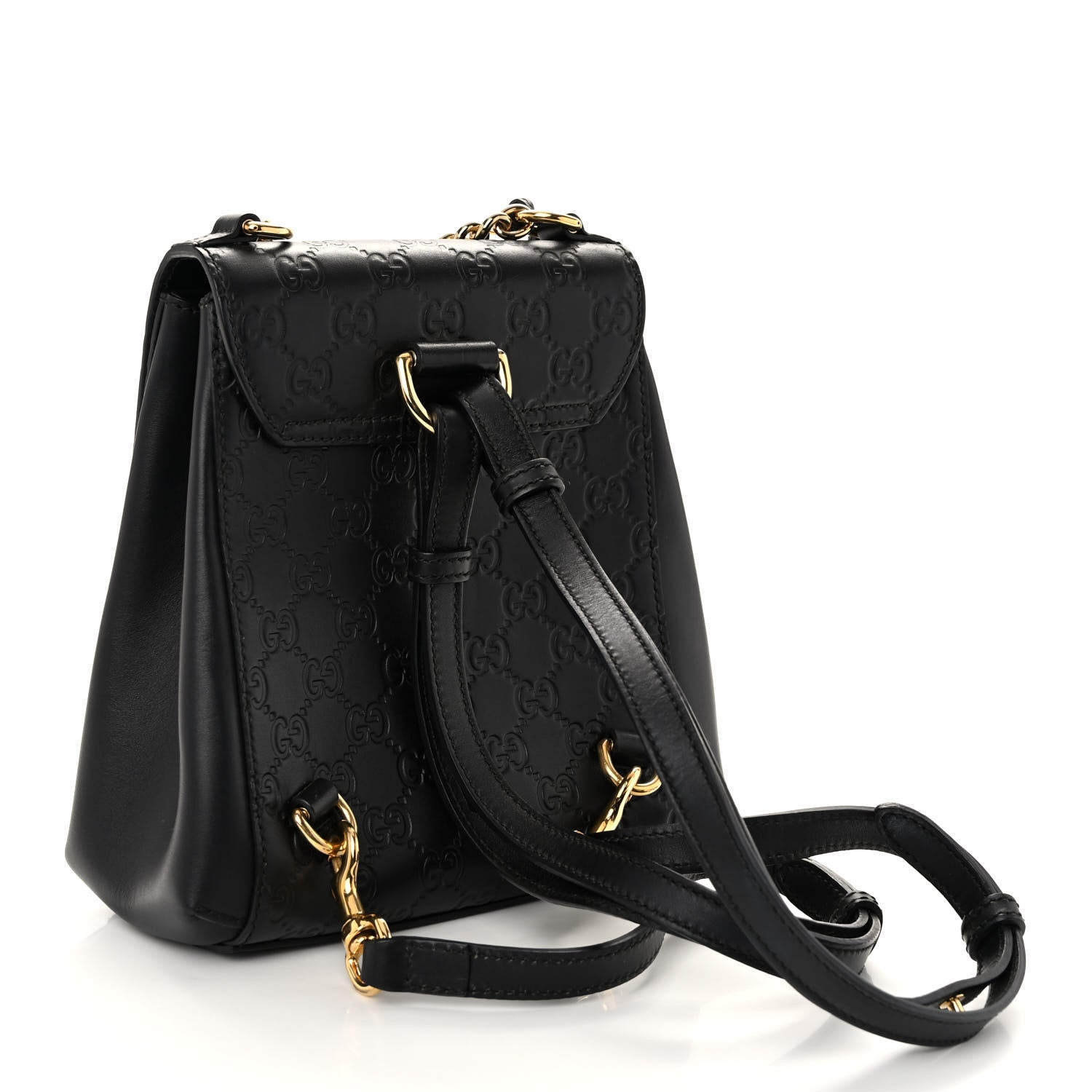 Gucci Guccissima Signature Padlock Backpack Black 3 of 9