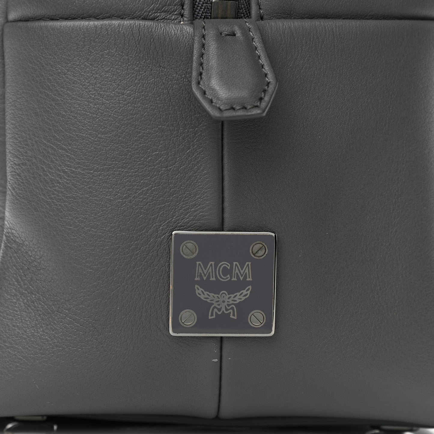 Calfskin Boston Bag Grey