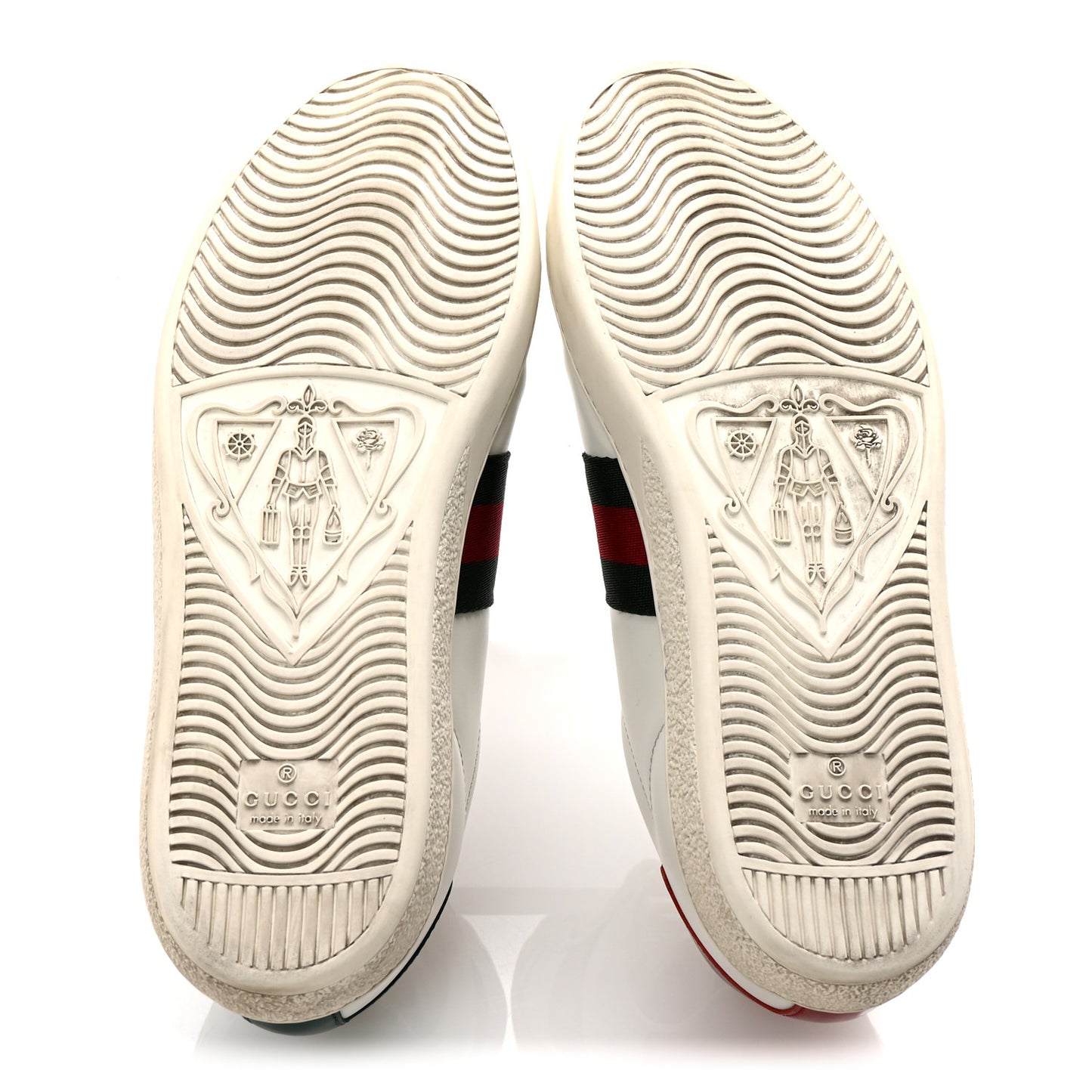 Calfskin Web GG Apple Embroidered Womens Ace Sneakers 38 White