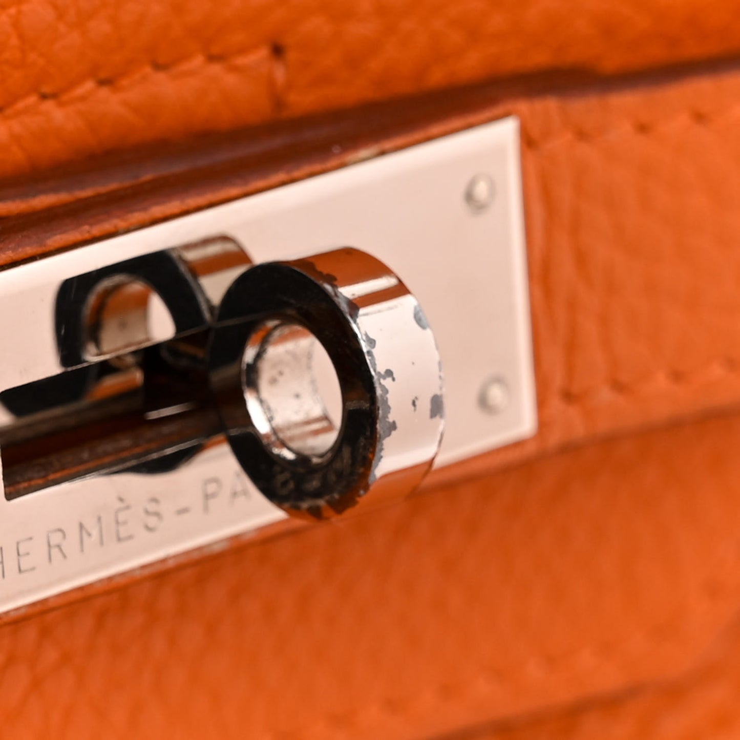 Taurillon Clemence Birkin 35 Orange