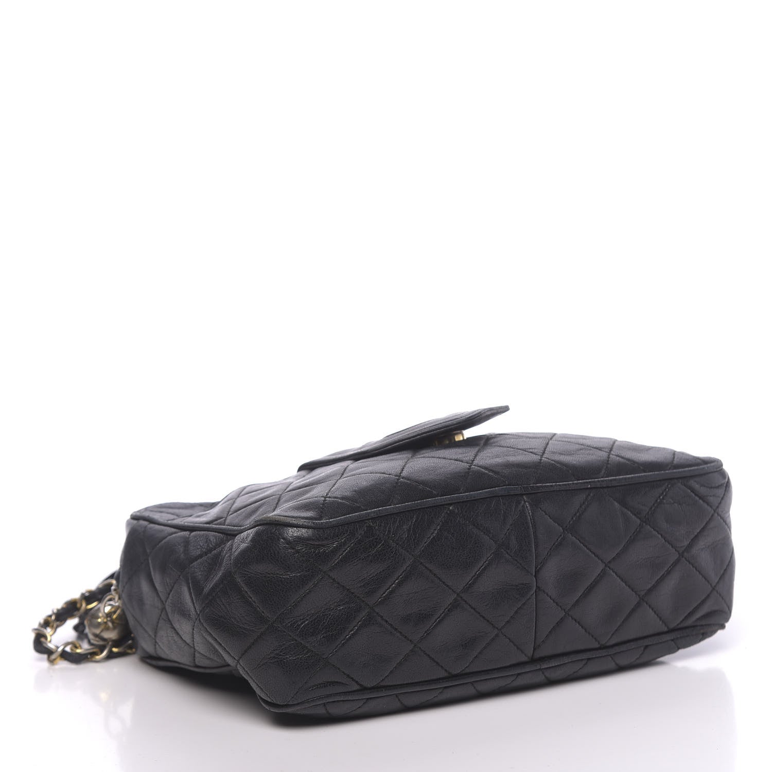 Chanel Lambskin Quilted CC Tassel Camera Bag Navy Blue 4 of 12