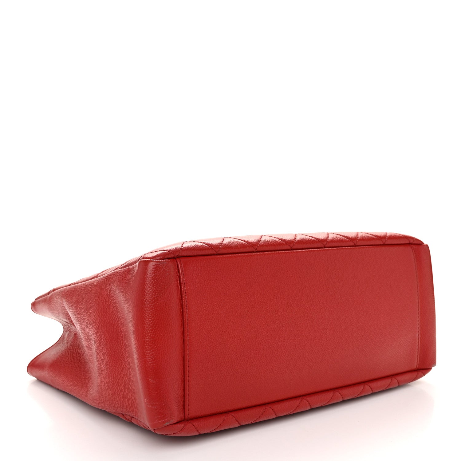Chanel Caviar Quilted Grand Shopping Tote GST Red 4 of 10