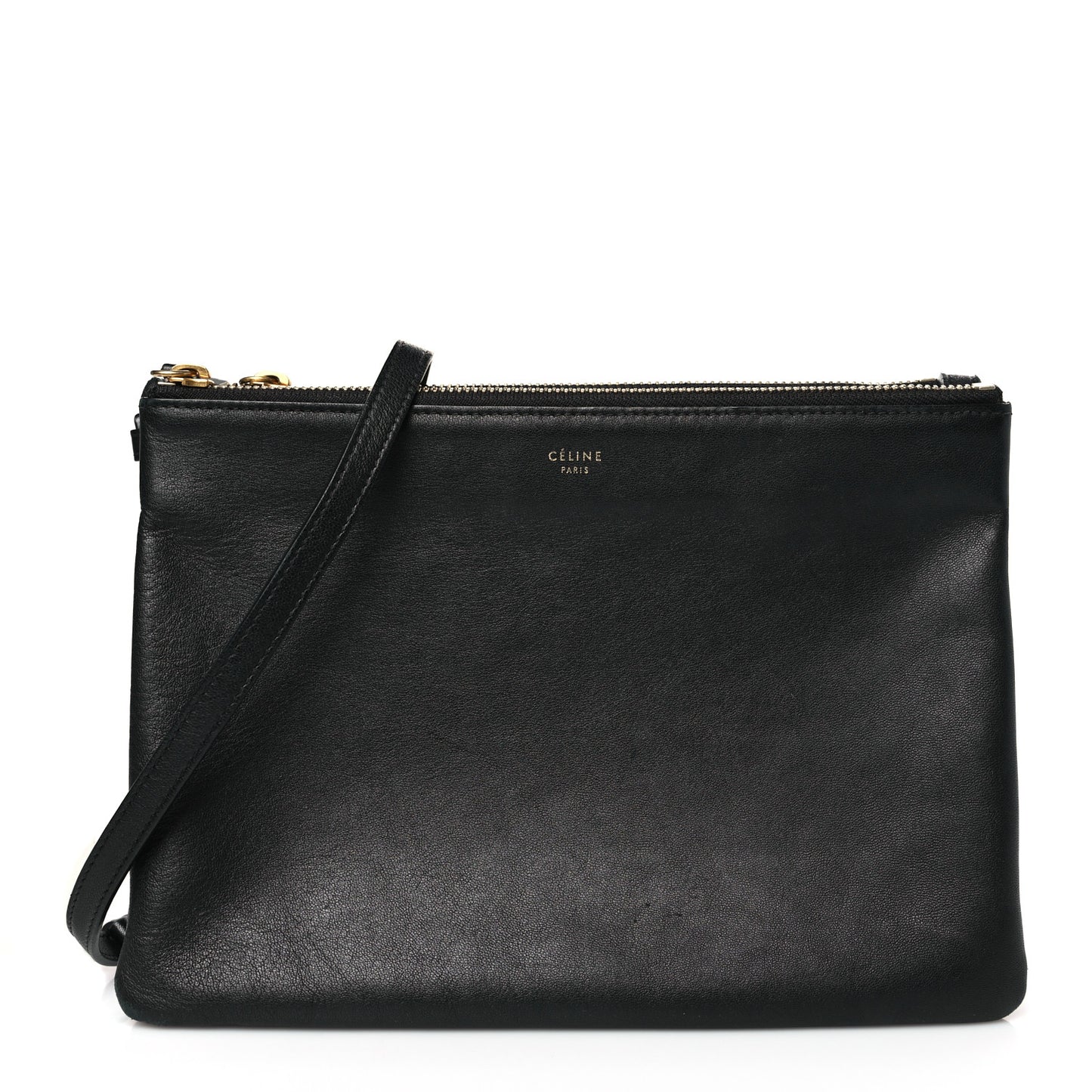 Lambskin Large Trio Crossbody Bag Black