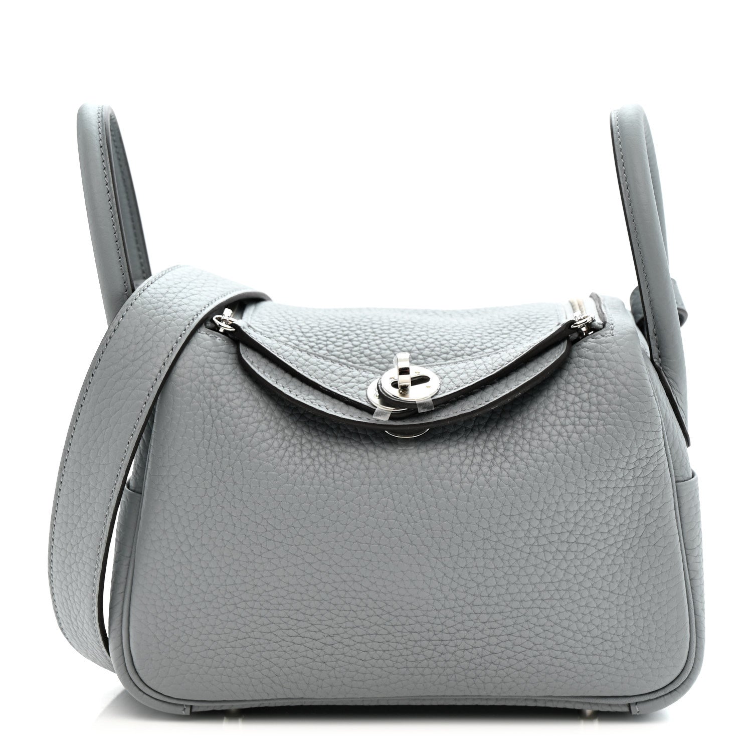 Hermes Taurillon Clemence Mini Lindy 20 Gris Pantin 1796446