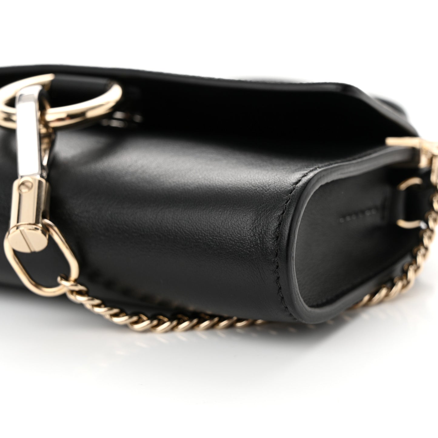 Suede Calfskin Mini Faye Shoulder Bag Black