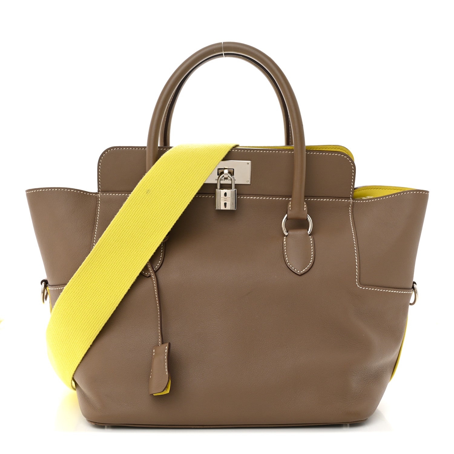 Hermes Swift Verso Toolbox 26 Etoupe Lime 1 of 16
