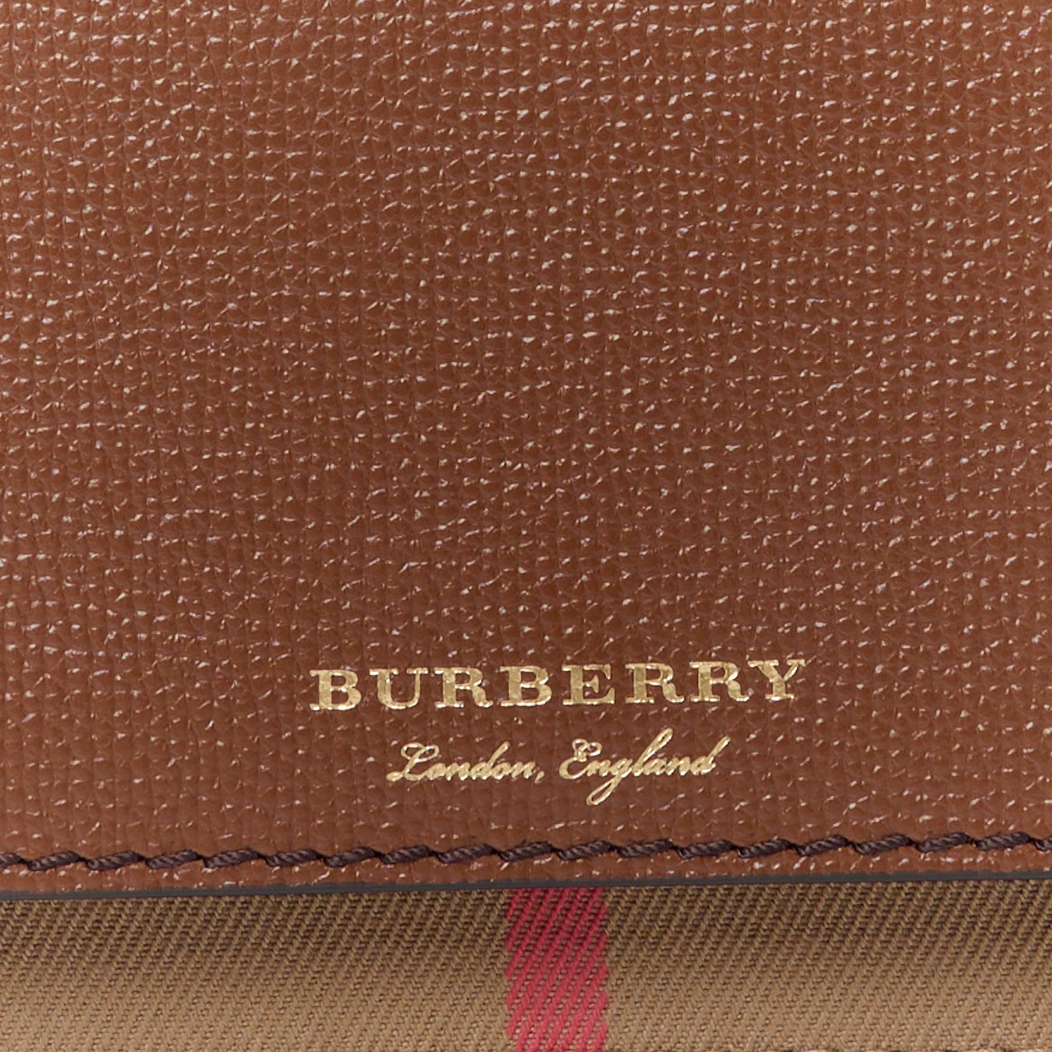 Burberry Derby Calfskin House Check Mini Hampshire Crossbody Tan 9 of 11