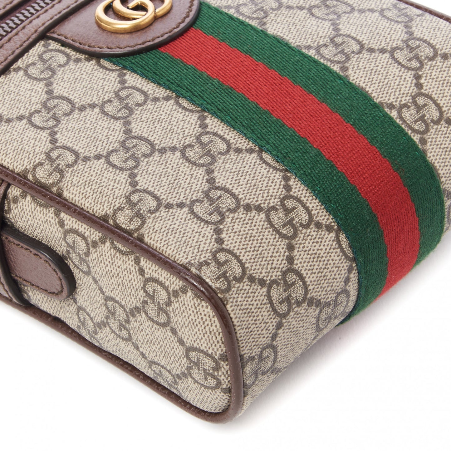 GG Supreme Monogram Web Mini Ophidia Messenger Brown