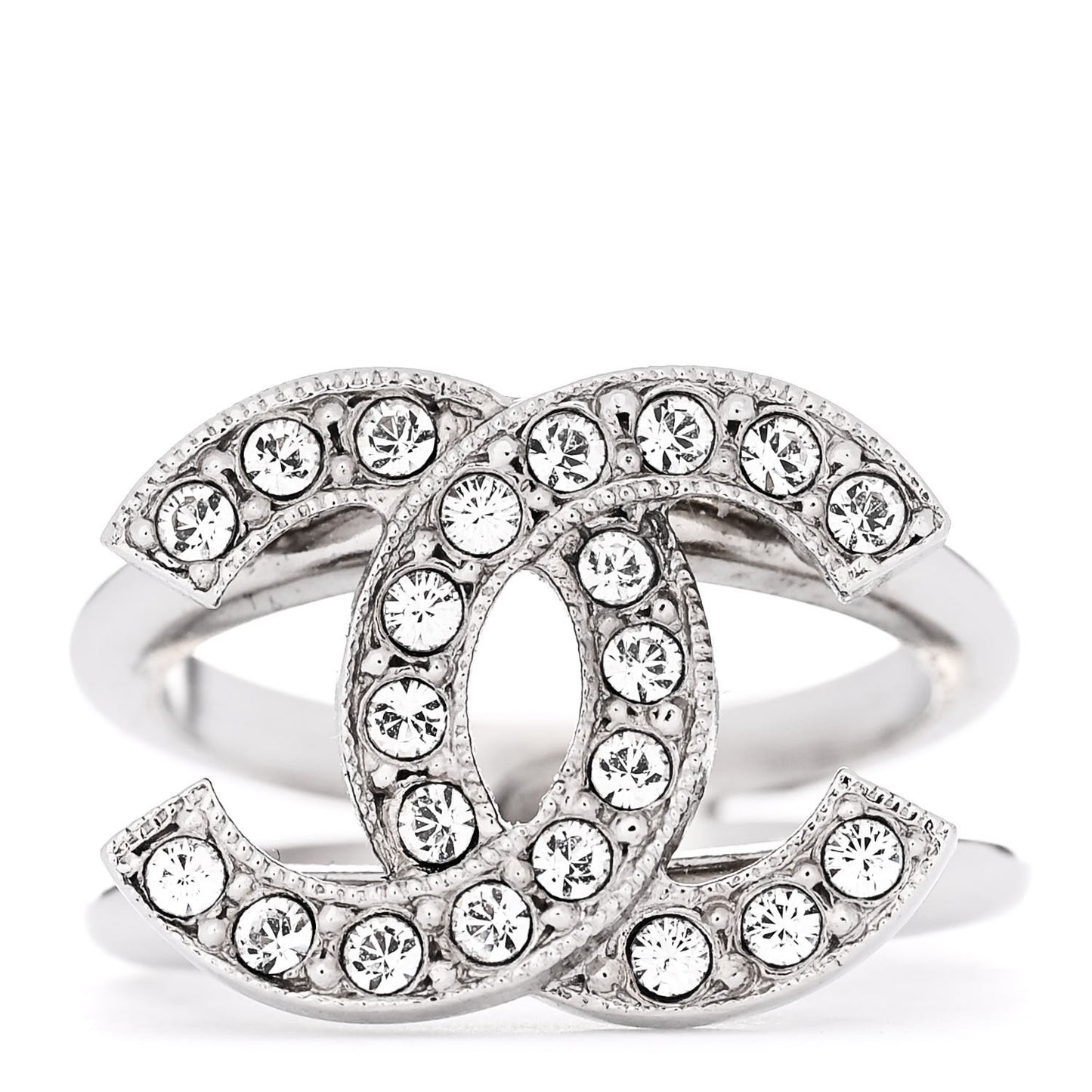 Crystal CC Ring 52 Silver