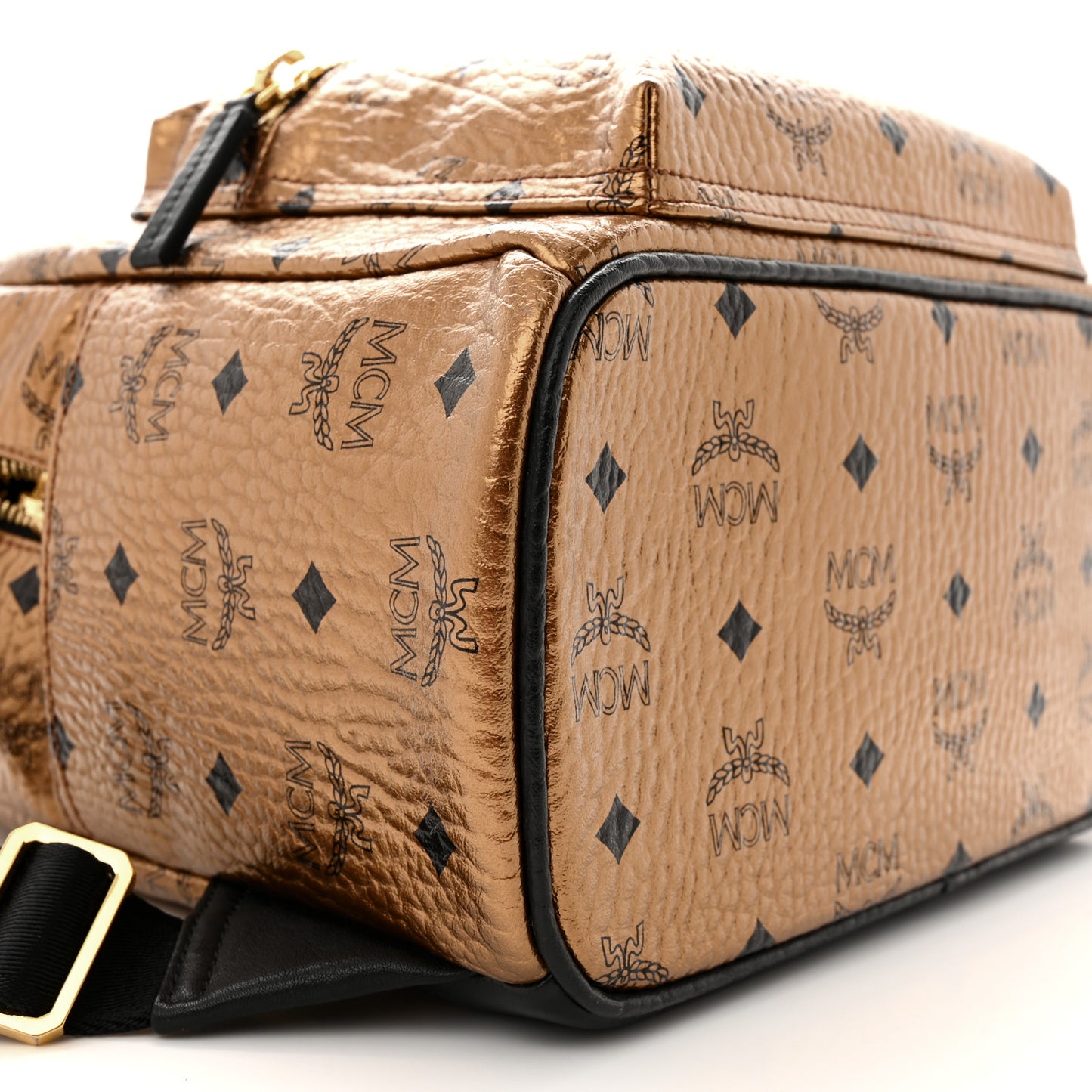 Metallic Visetos Small Stark Backpack Gold