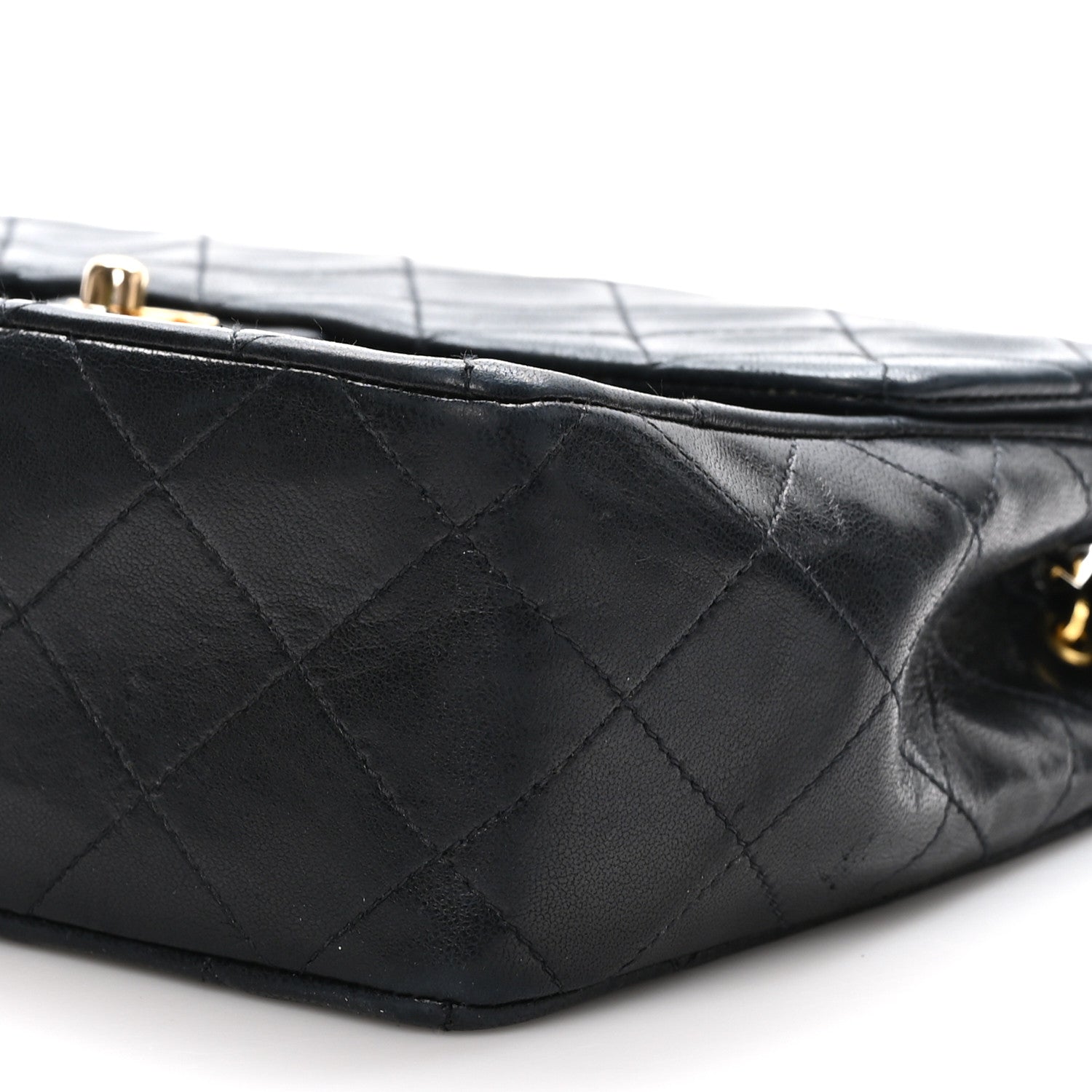 Chanel Lambskin Quilted Mini Square Flap Bag Black 10 of 11