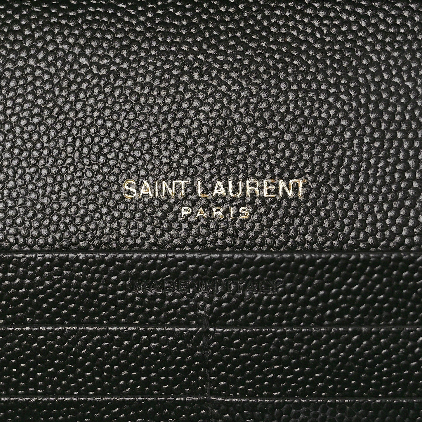 Grain De Poudre Matelasse Chevron Monogram Chain Wallet Black