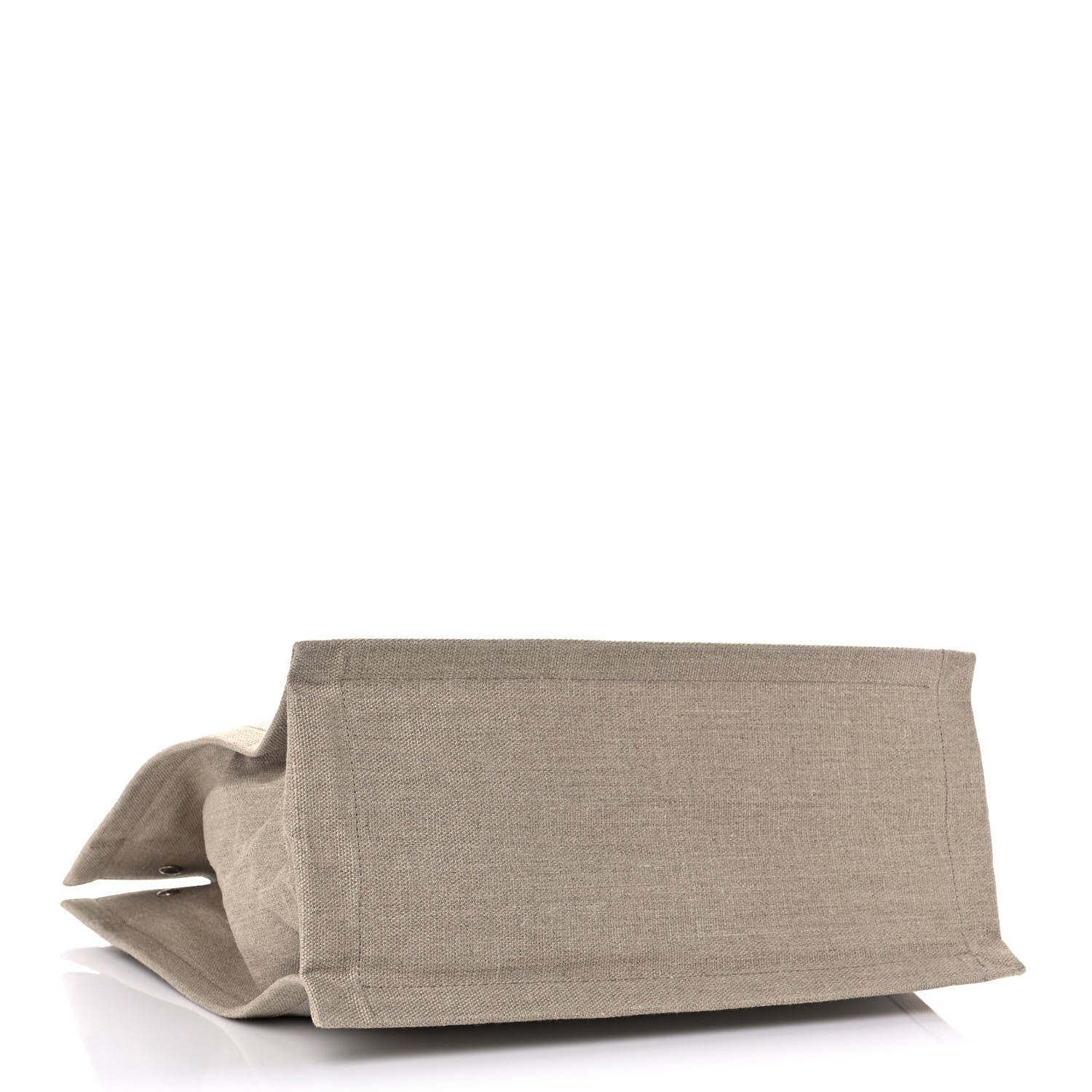 Saint Laurent Linen Calfskin Rive Gauche North South Tote Optic White 4 of 9