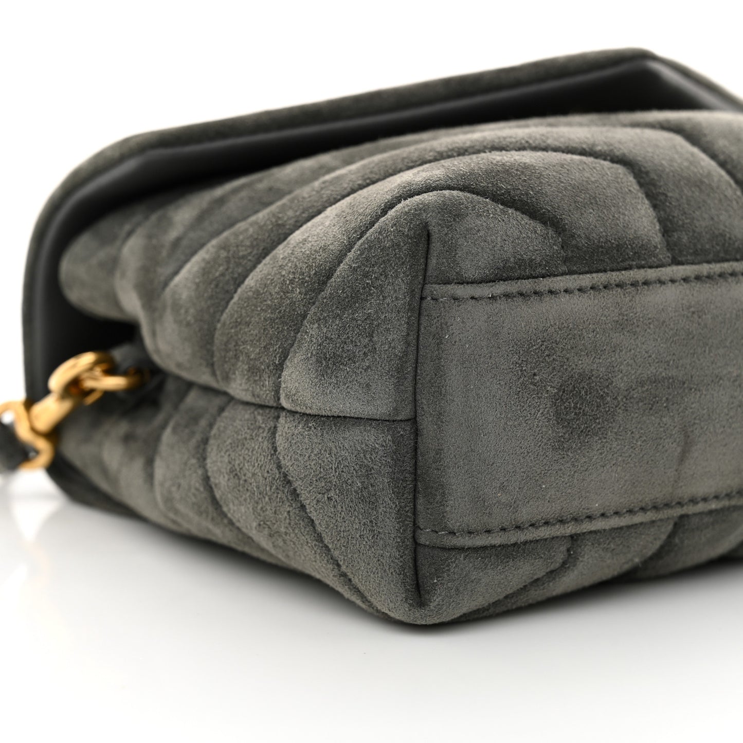 Suede Y Quilted Monogram Toy Loulou Crossbody Bag Storm