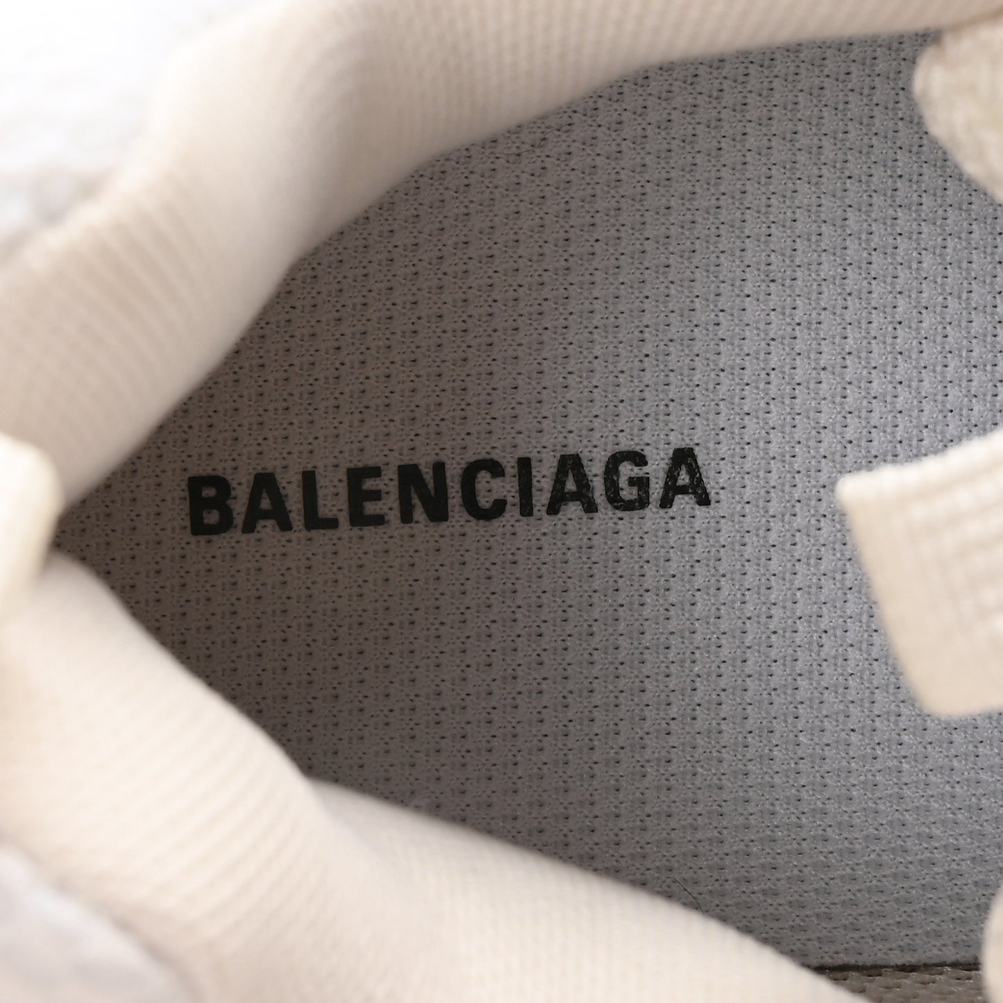 Fabric Mesh Mens Triple S Sneakers 12 White