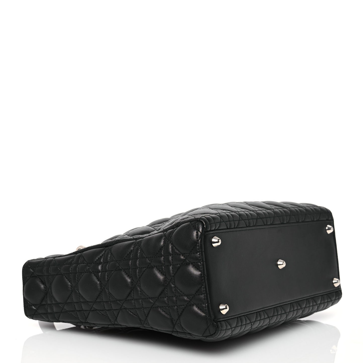 Lambskin Cannage Large Lady Dior Black