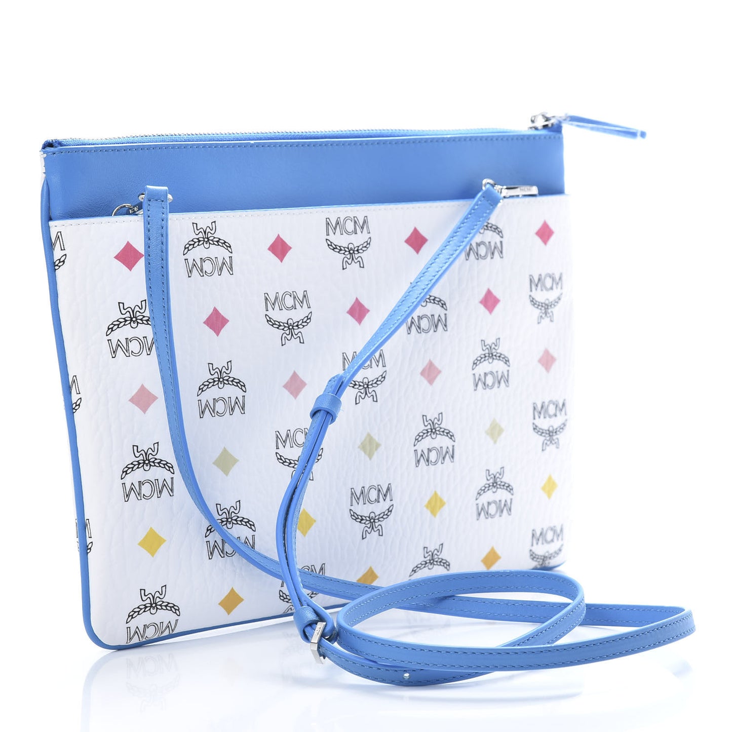 Skyoptic Visetos Medium Crossbody Pouch Spectrum Diamond White