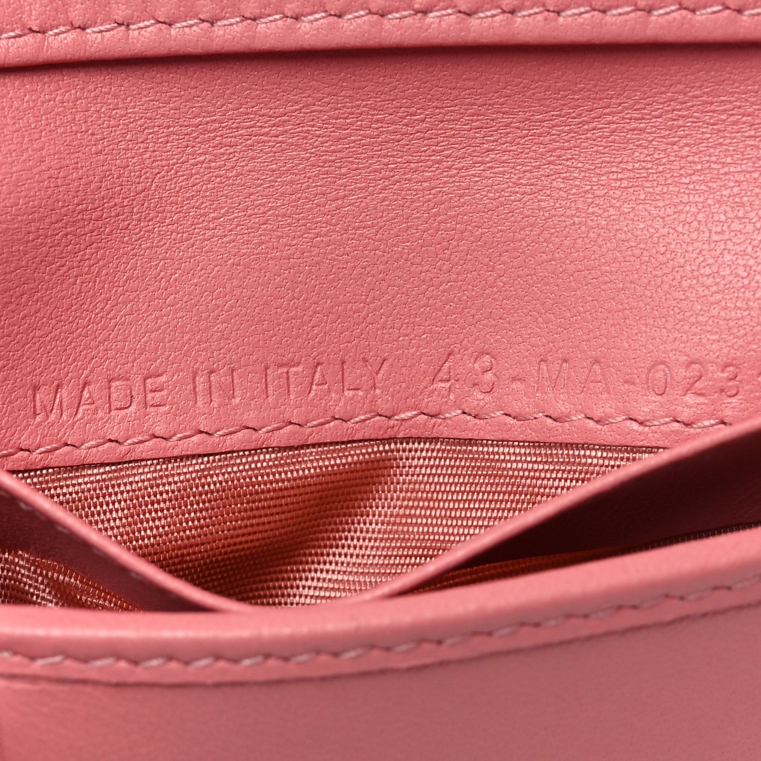 Christian Dior Grained Calfskin Supple Cannage Caro Compact Zipped Wallet Pink 7 of 7