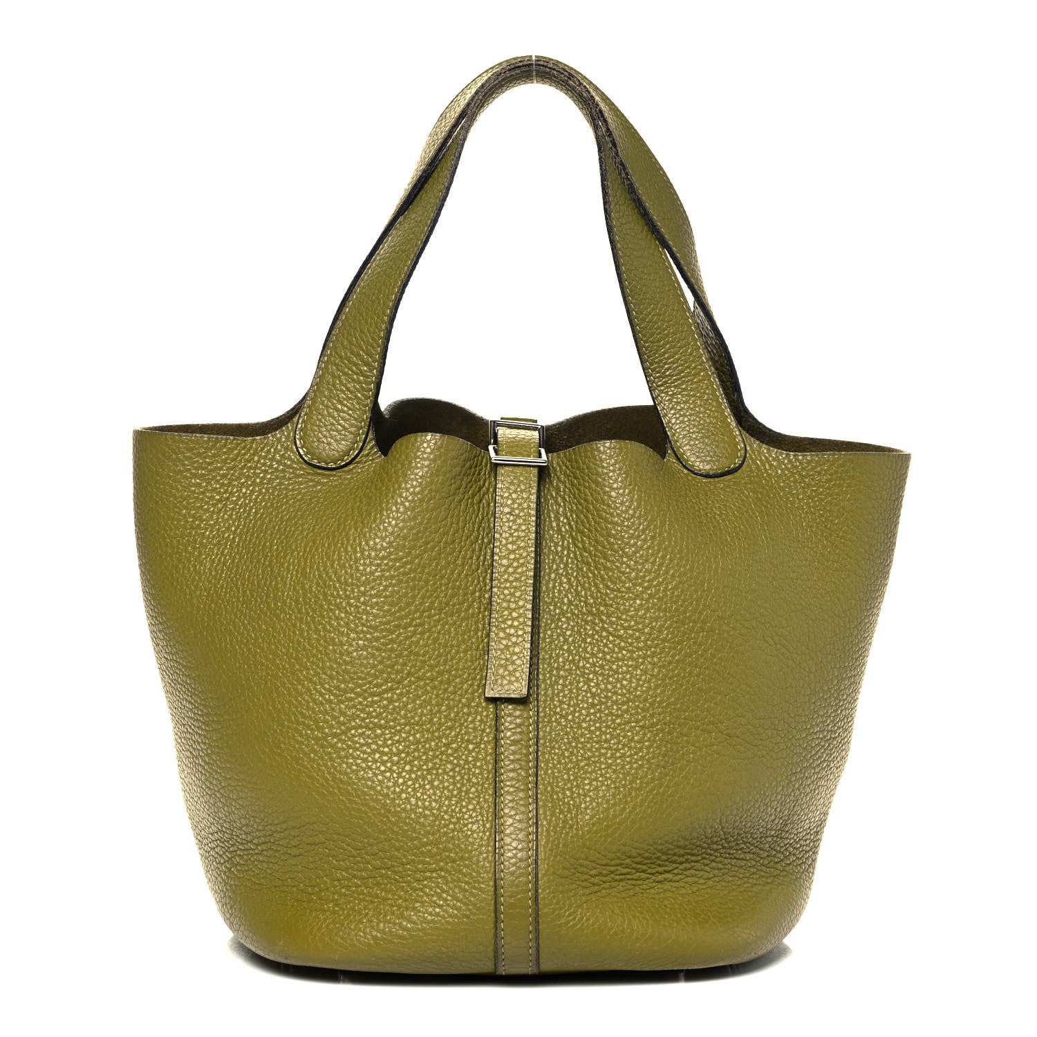Hermes Taurillon Clemence Picotin 22 MM Chartreuse 1 of 10