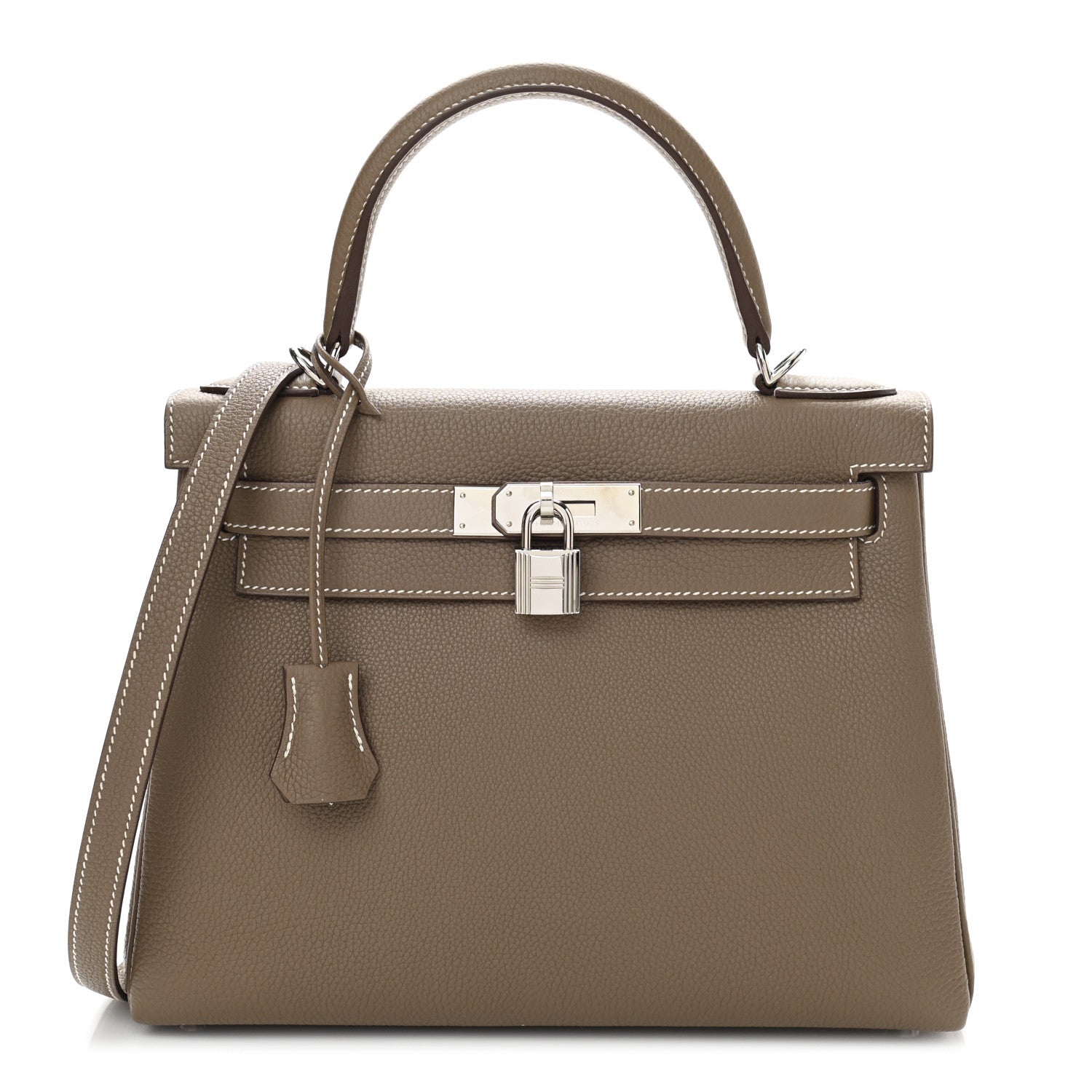 Hermes Togo Kelly Retourne 28 Etoupe 1 of 13