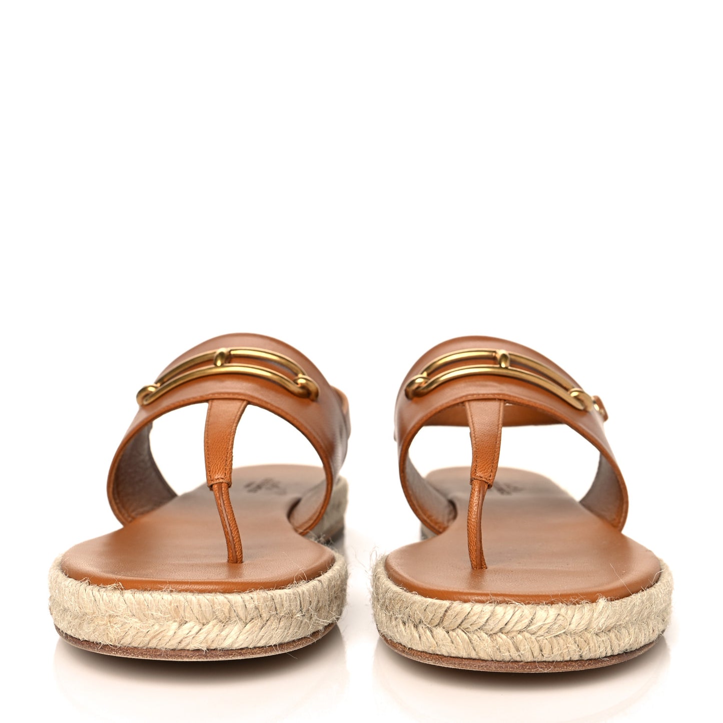Goatskin Eloise Espadrille Sandals 37 Beige Doré