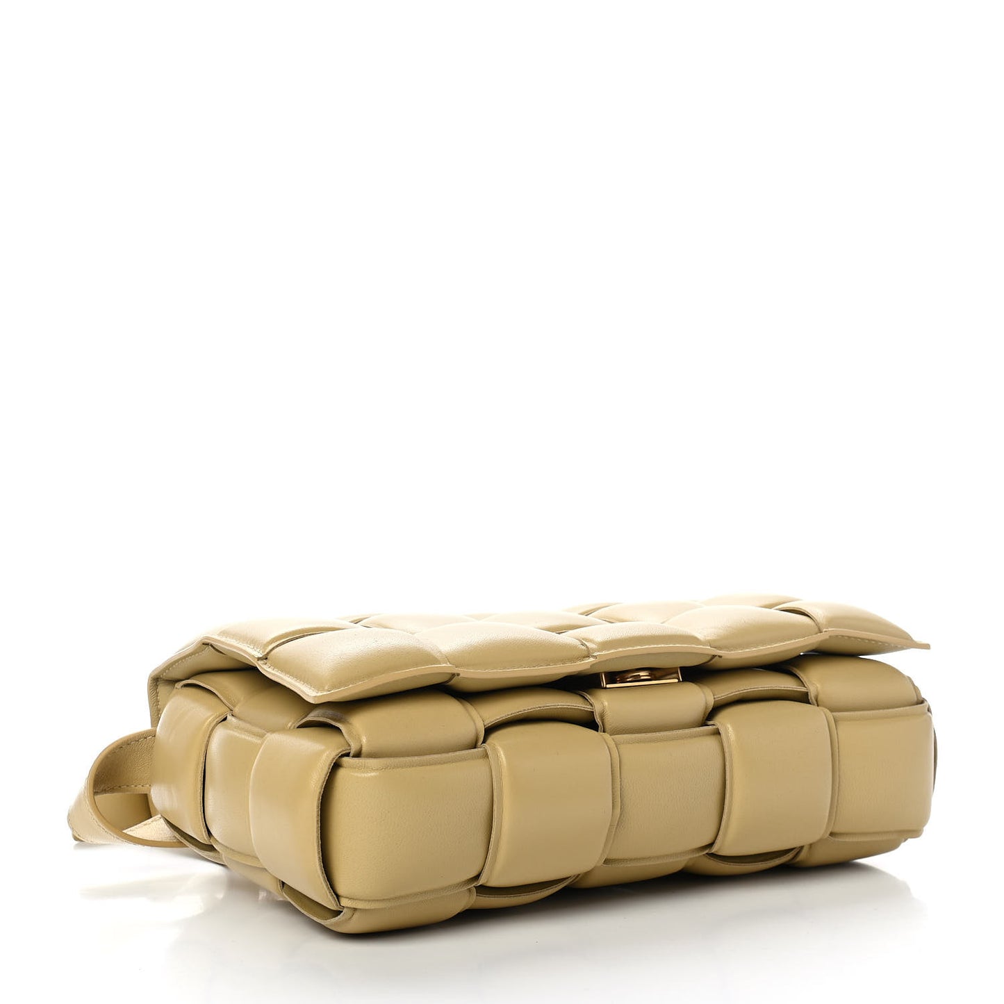Nappa Maxi Intreccio Padded Cassette Crossbody Bag Tapioca