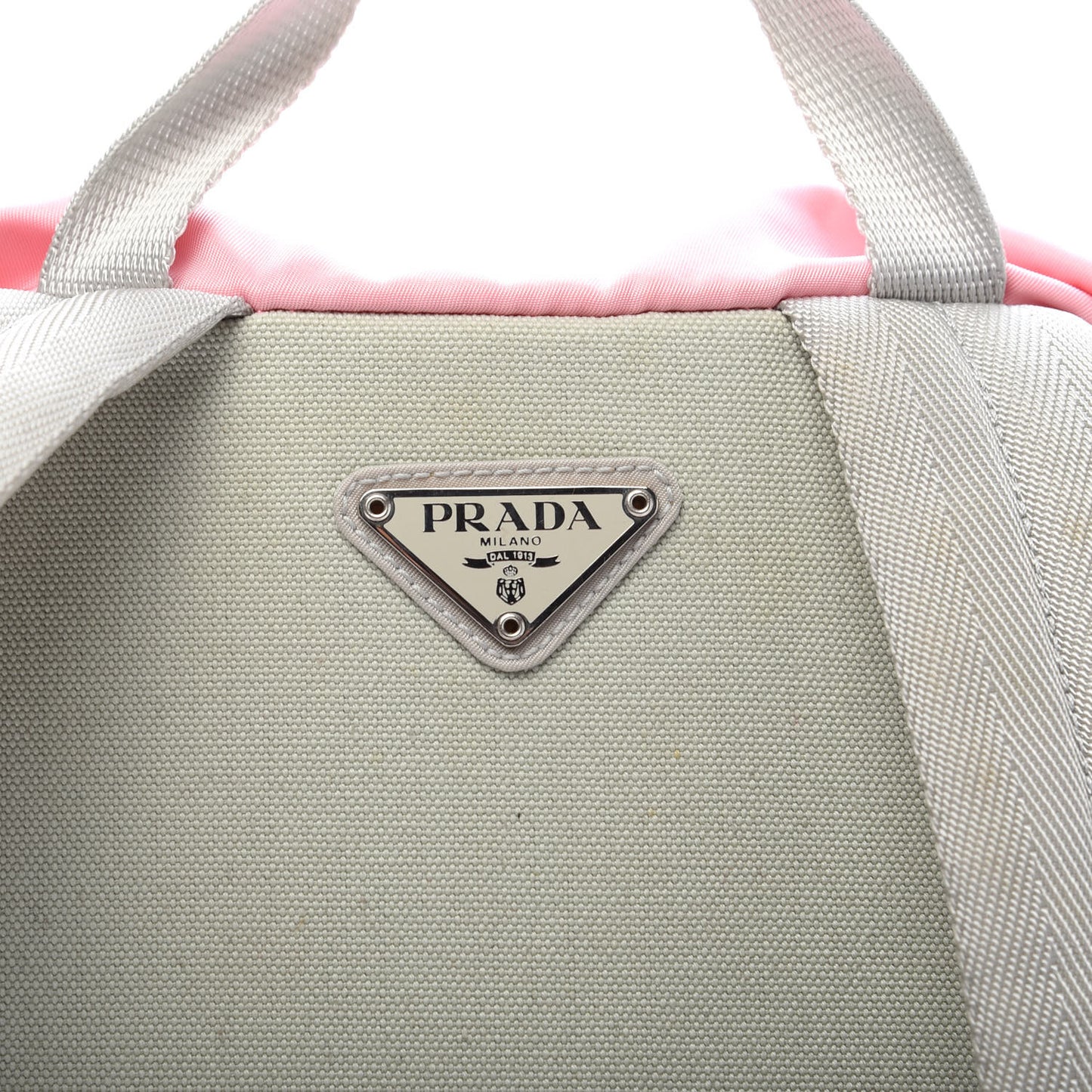 Nylon Vela Double Buckle Backpack Pink