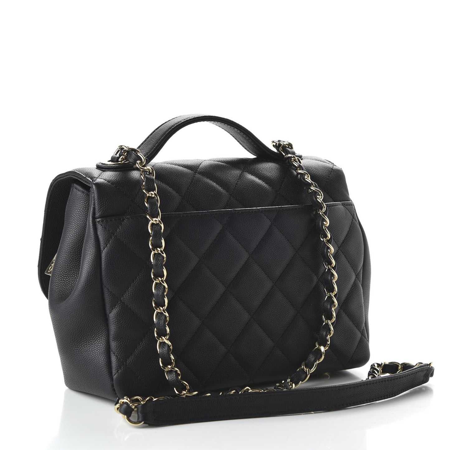Caviar Quilted Medium Business Affinity Flap Black