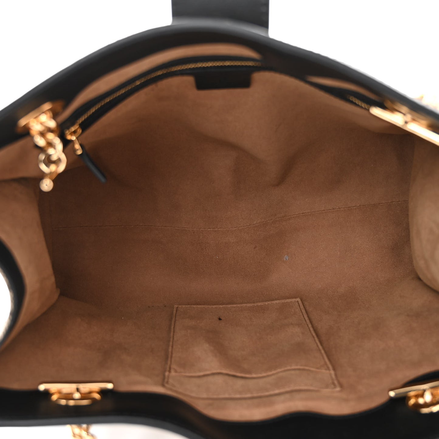 GG Supreme Monogram Medium Padlock Tote Black