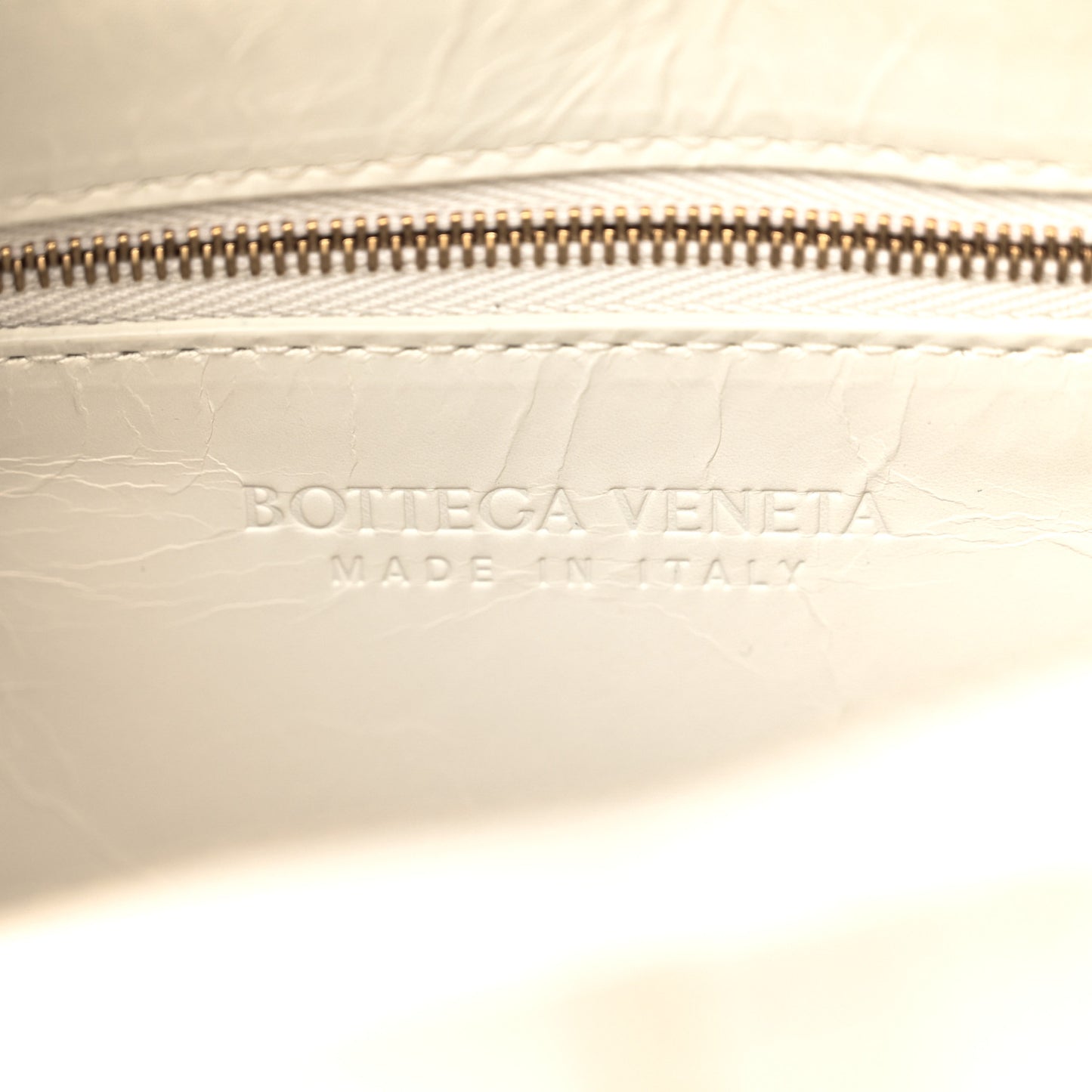 Calfskin Intreccio Plisse Camera Bag White