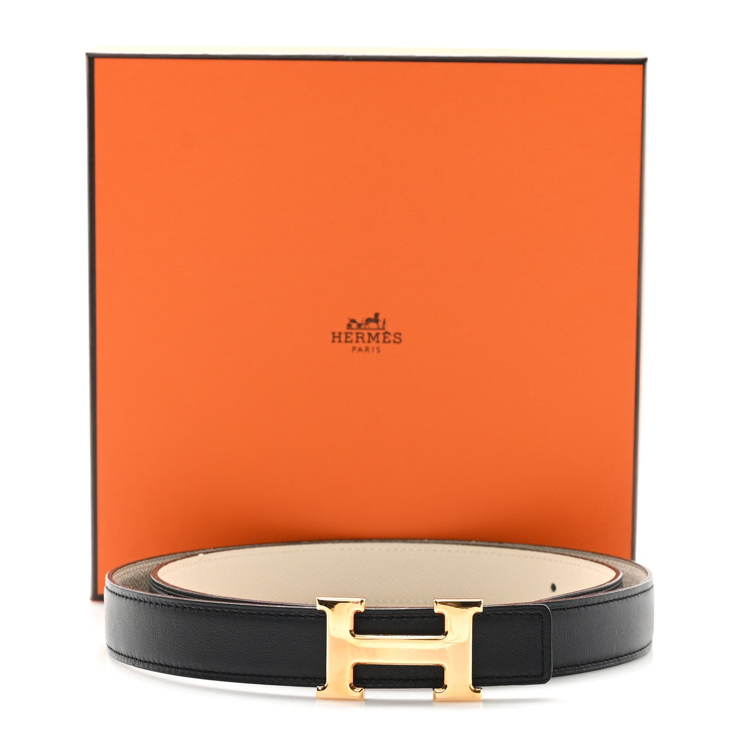 Hermes Swift Epsom 24mm H Belt 90 Black Nata 6 of 6