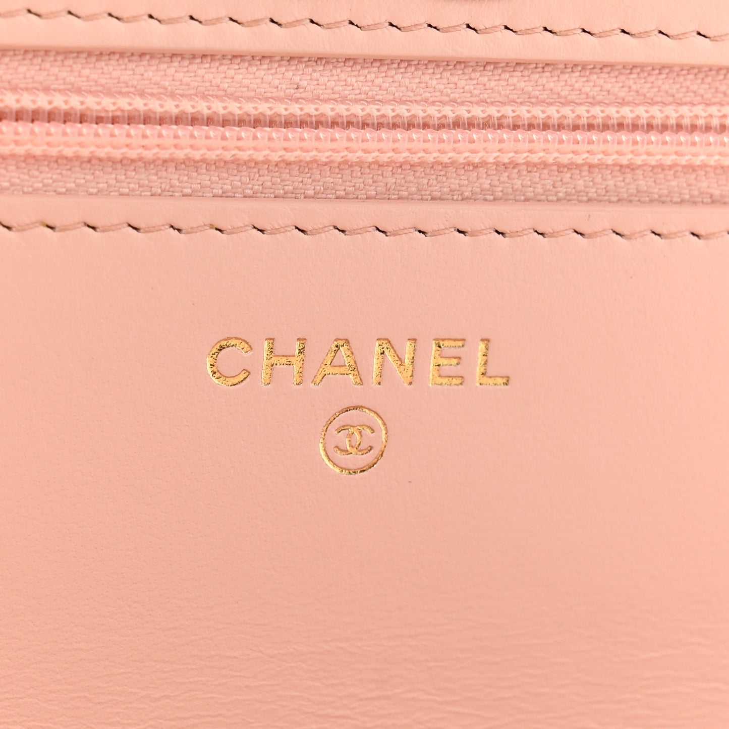 Caviar Quilted Camellia Wallet On Chain WOC Light Pink