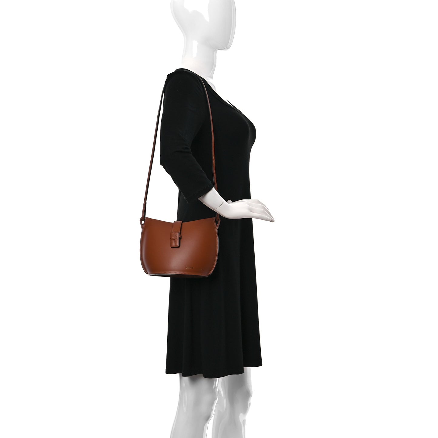Calfskin Molded Bucket Bag Tan