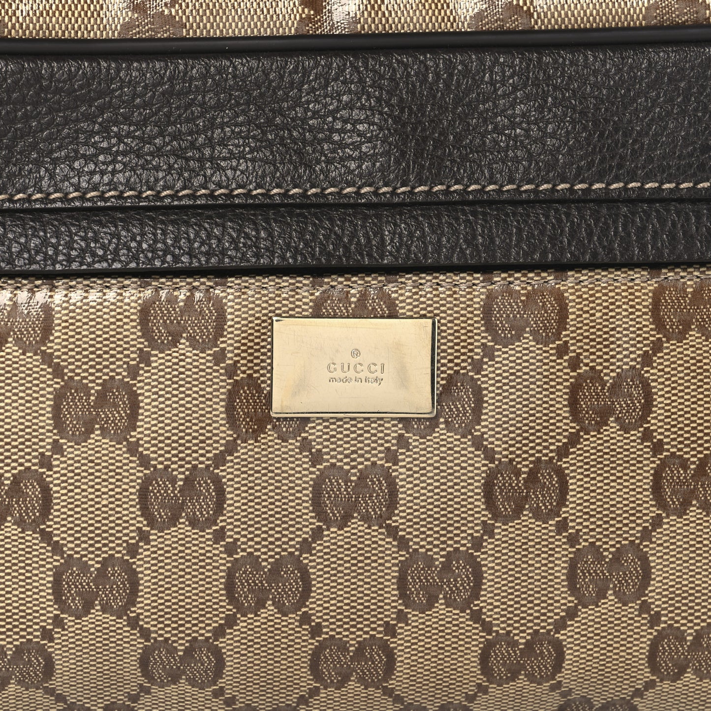 Crystal Monogram Belt Bag Brown
