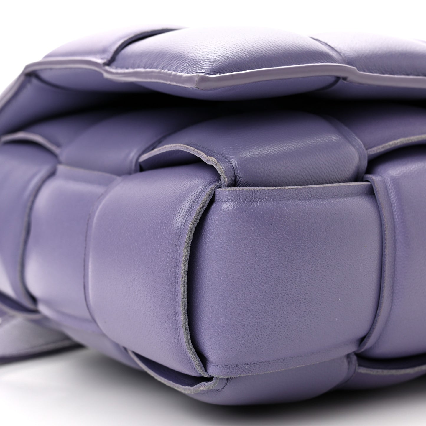 Nappa Maxi Intreccio Padded Cassette Crossbody Bag Lavender