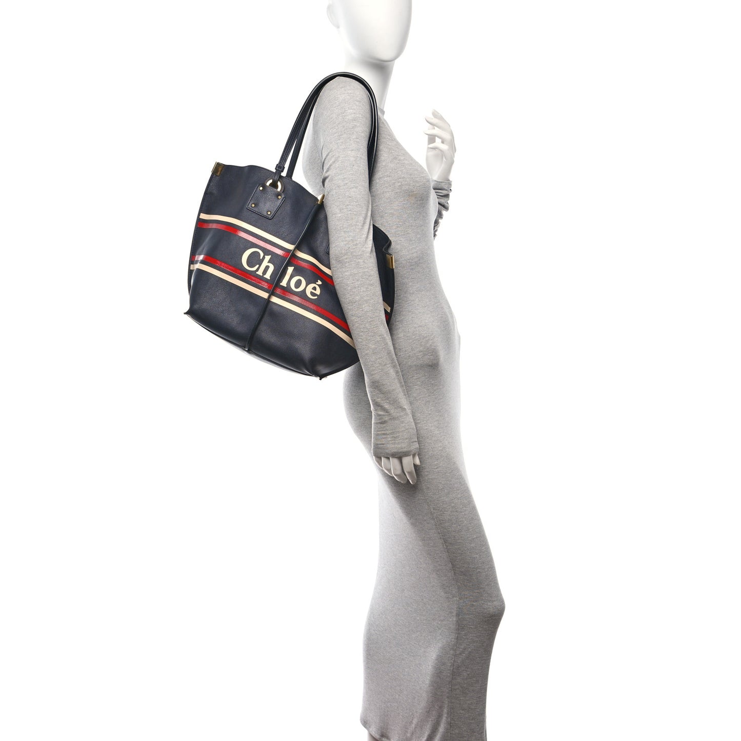 Smooth Calfskin Medium Vick Tote Full Blue
