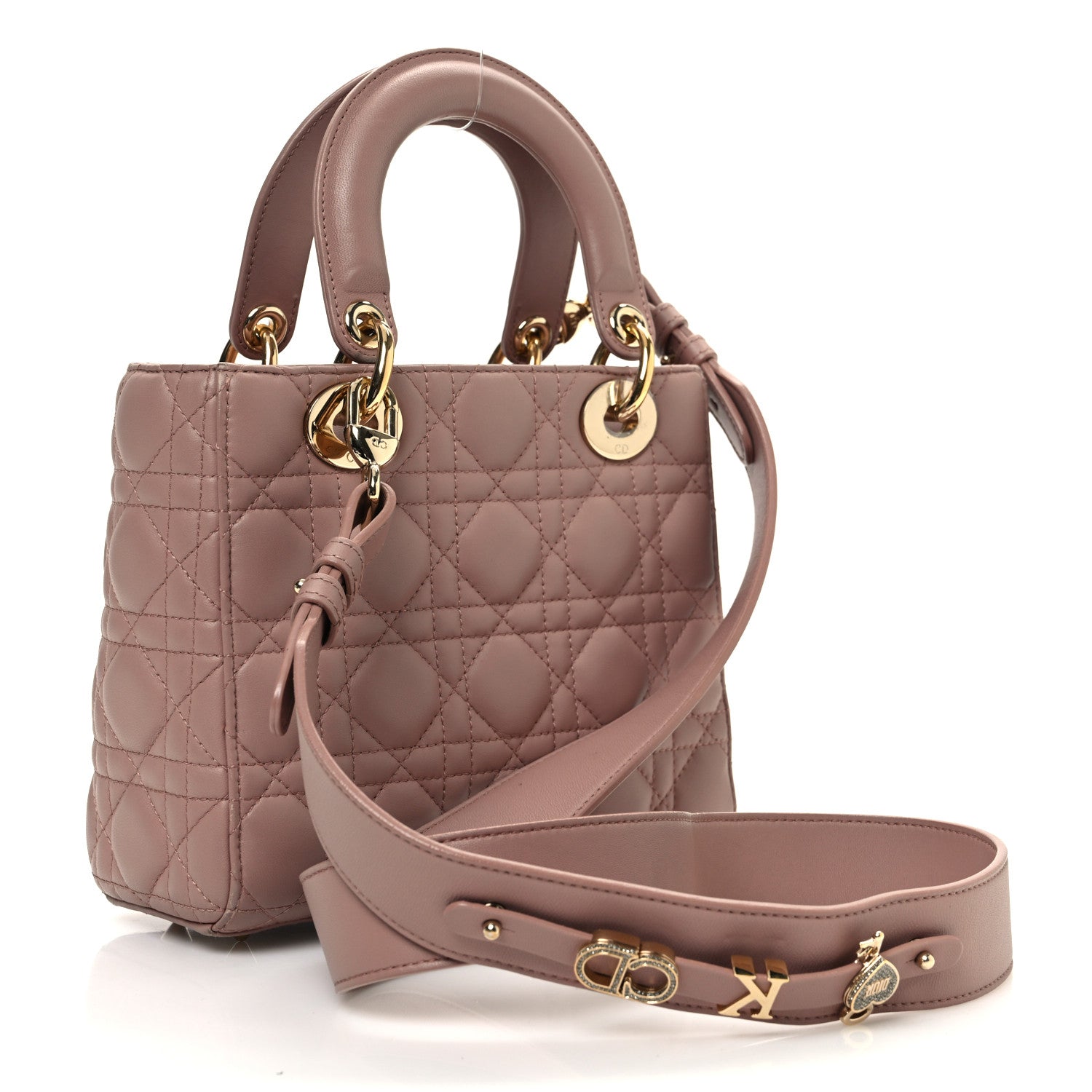 Christian Dior Lambskin Cannage Small My ABCDior Lady Dior Blush 2 of 13