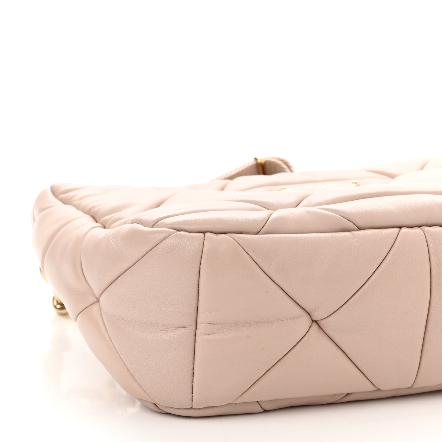 Nappa Re-Nylon Triangle Quilted Patchwork System Shoulder Bag Ninfea
