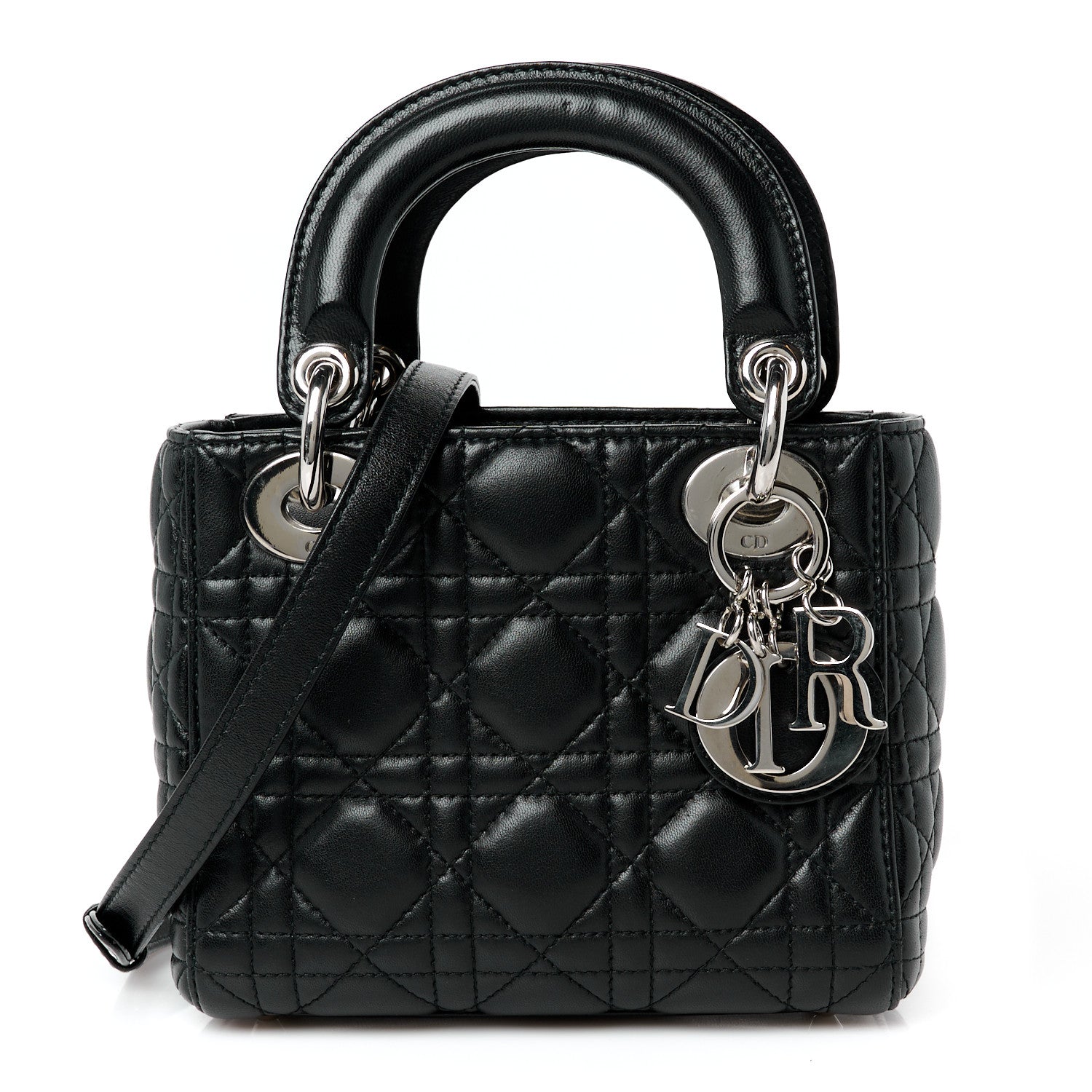 Christian Dior Lambskin Cannage Mini Lady Dior Black 1 of 10