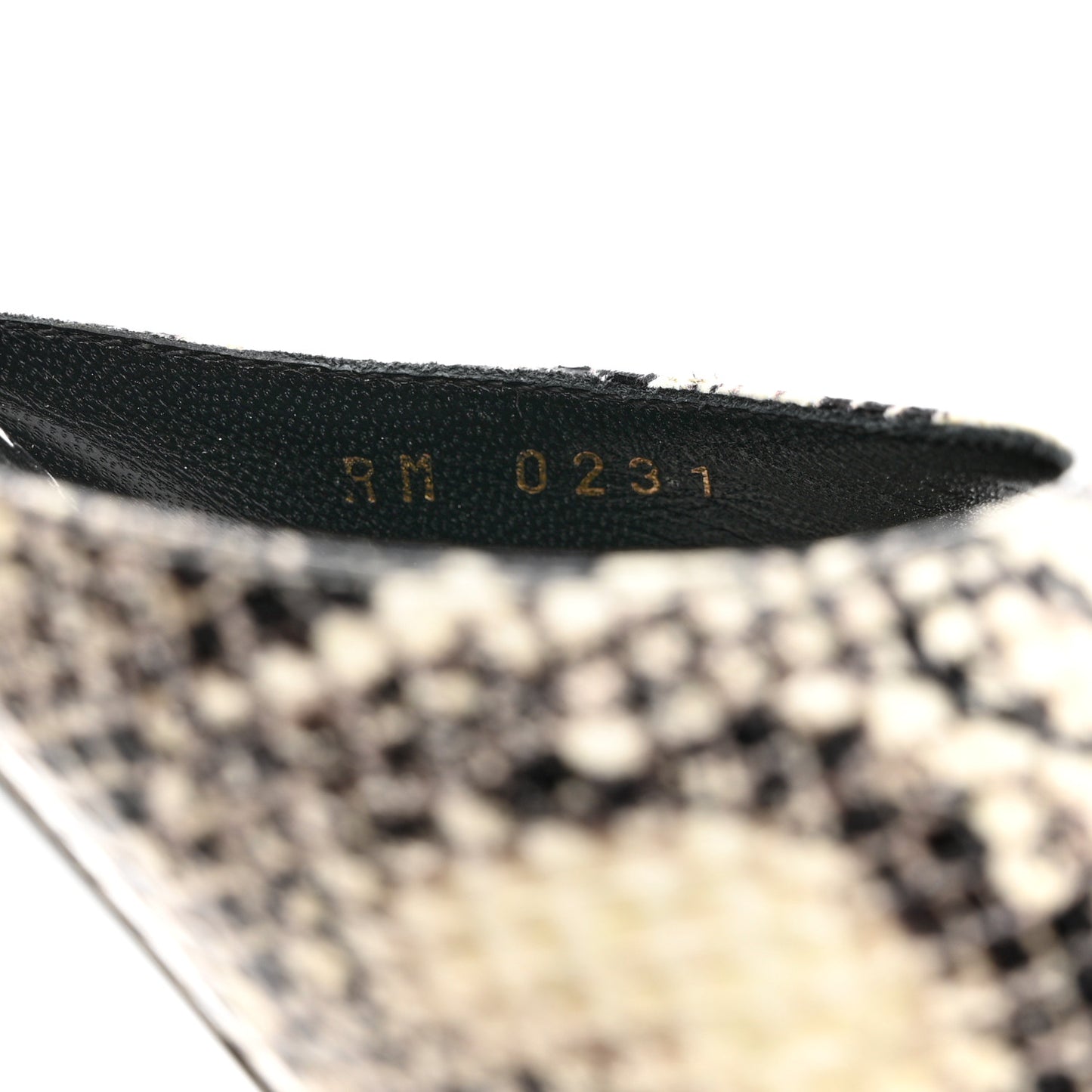 Snakeskin Embossed Look Book Thong Mules 38.5 Stone Grey