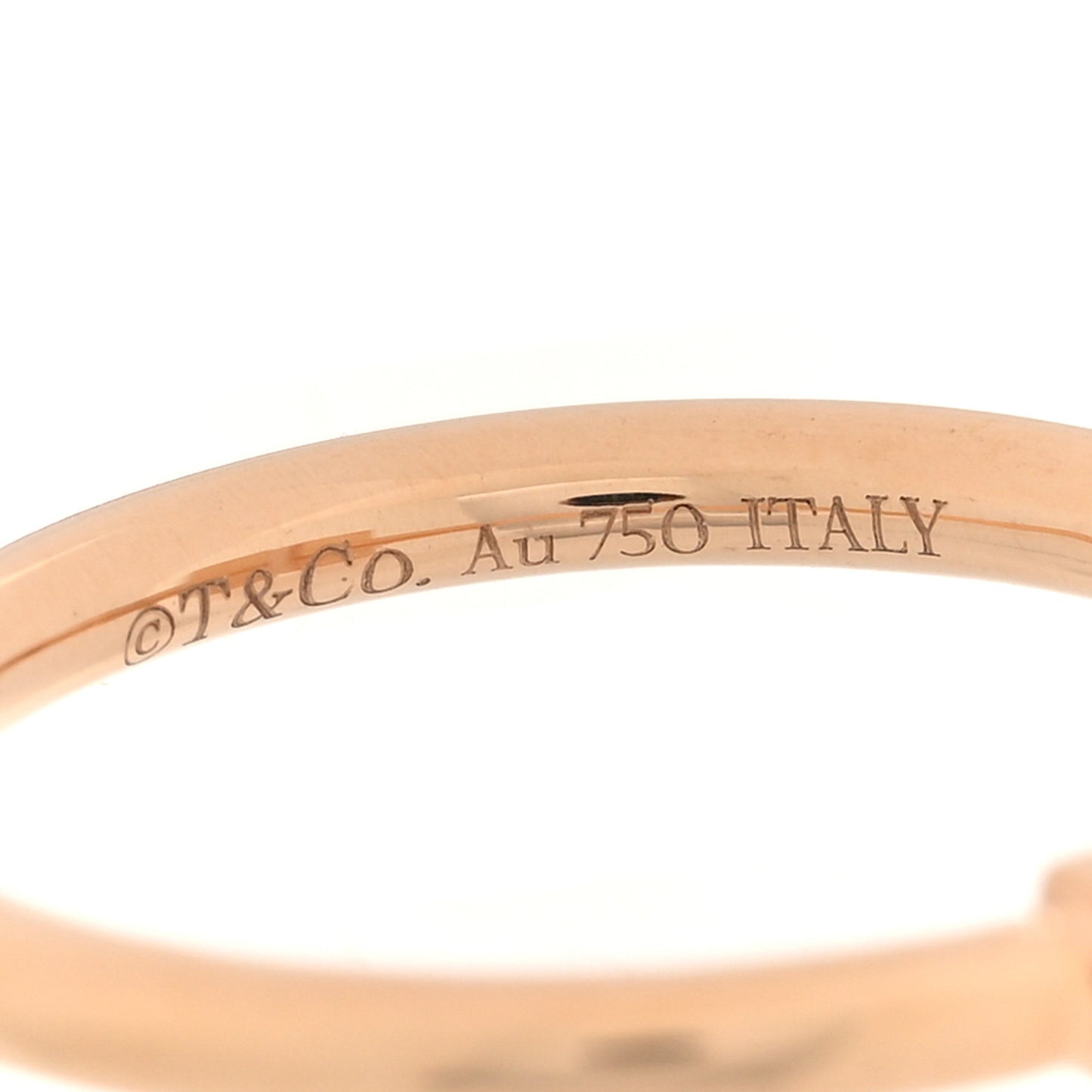 18K Rose Gold Mother of Pearl T Wire Ring 49 5