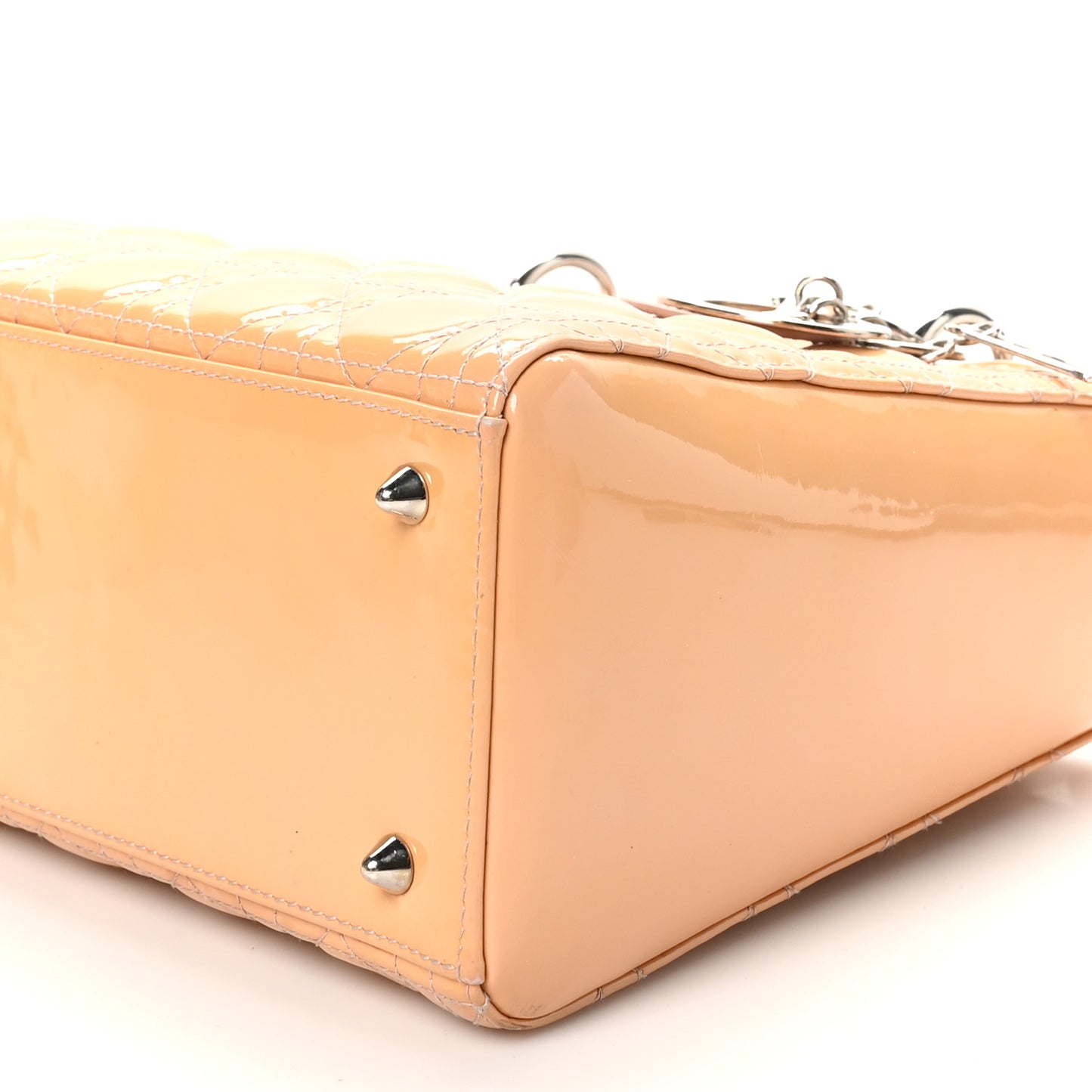 Patent Cannage Medium Lady Dior Light Pink