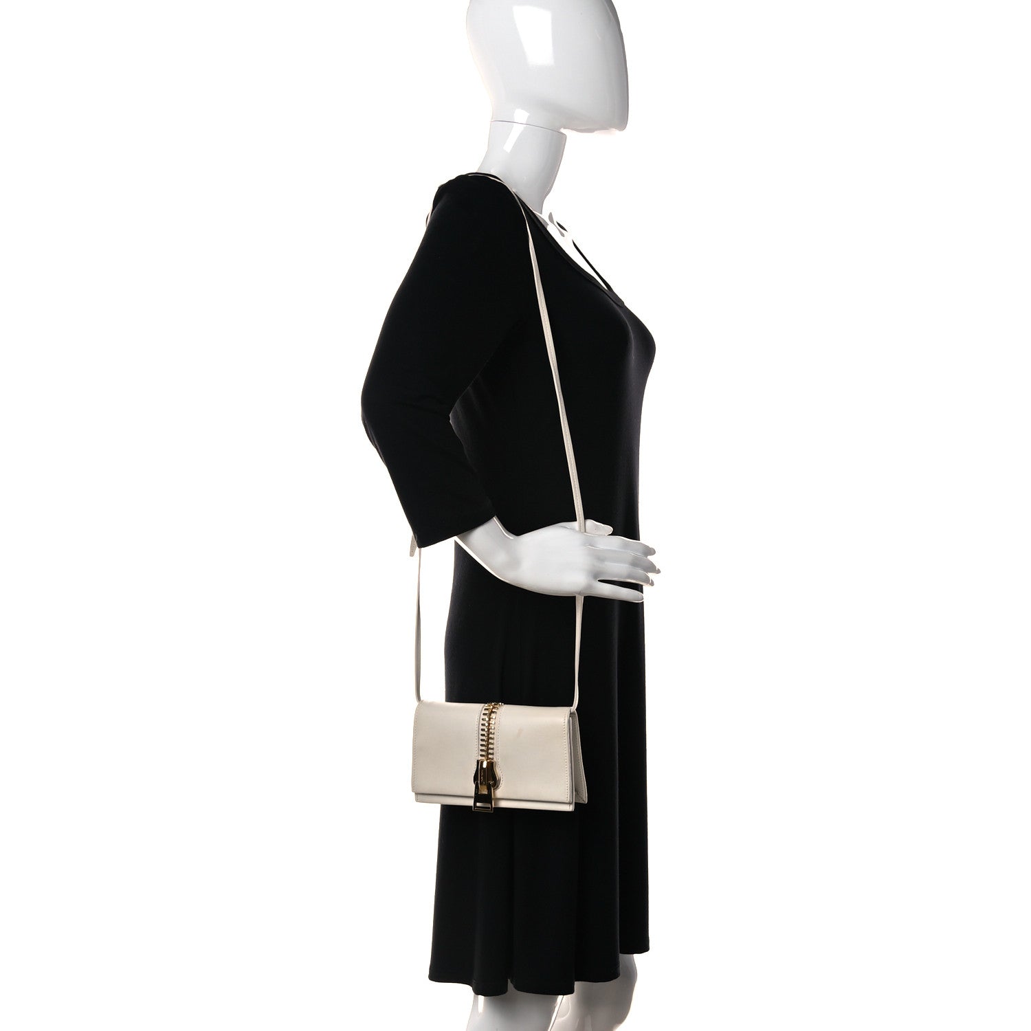 Tom Ford Calfskin Sedgwick Zip Clutch White 2 of 24